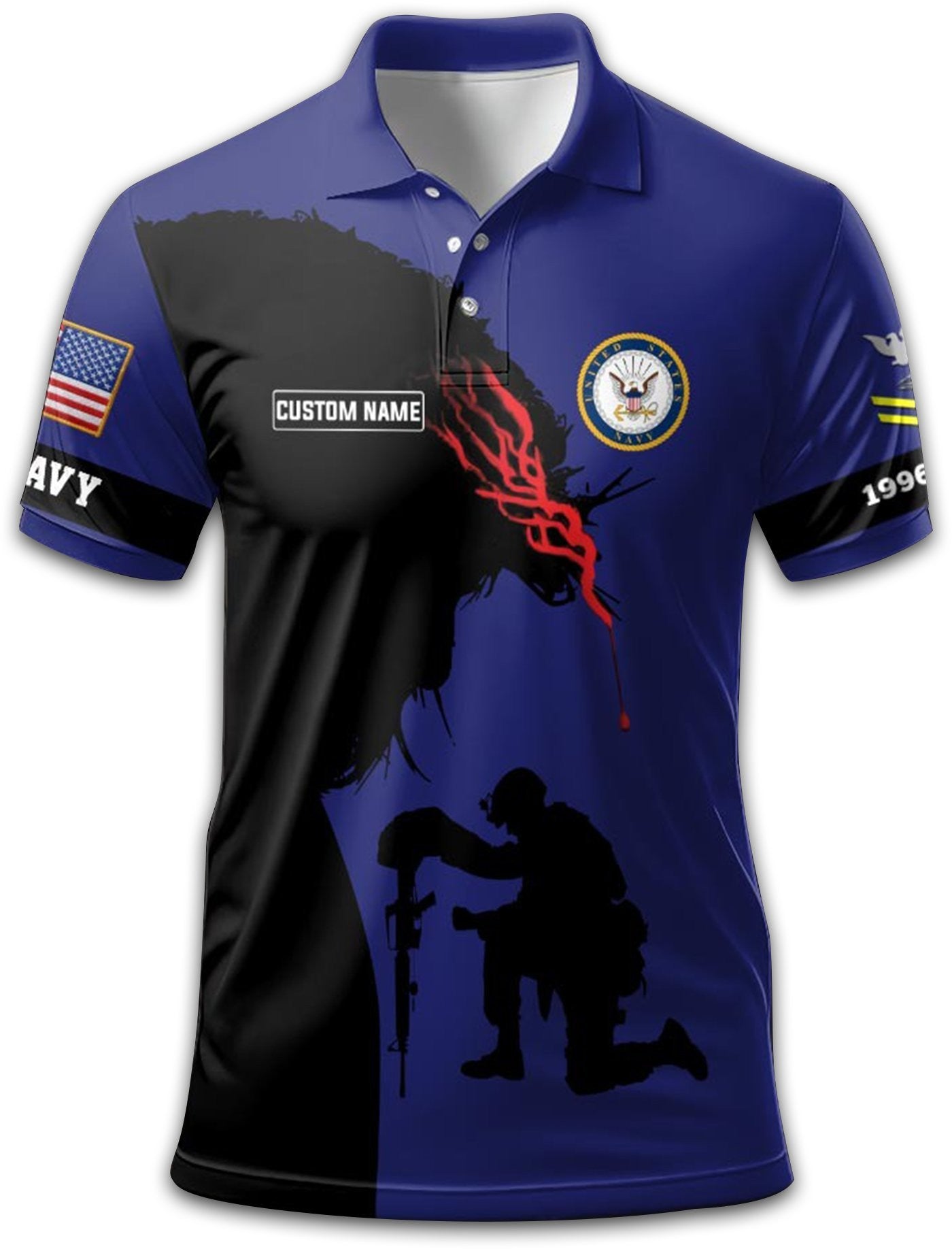 Premium Custom US Navy Polo Shirt VPVC212202, Gifts For Navy Veteran, Gifts For Dad, For Husband, Best Gifts On Father's Day, Armed Forces Day, Independence Day, Veterans Day.