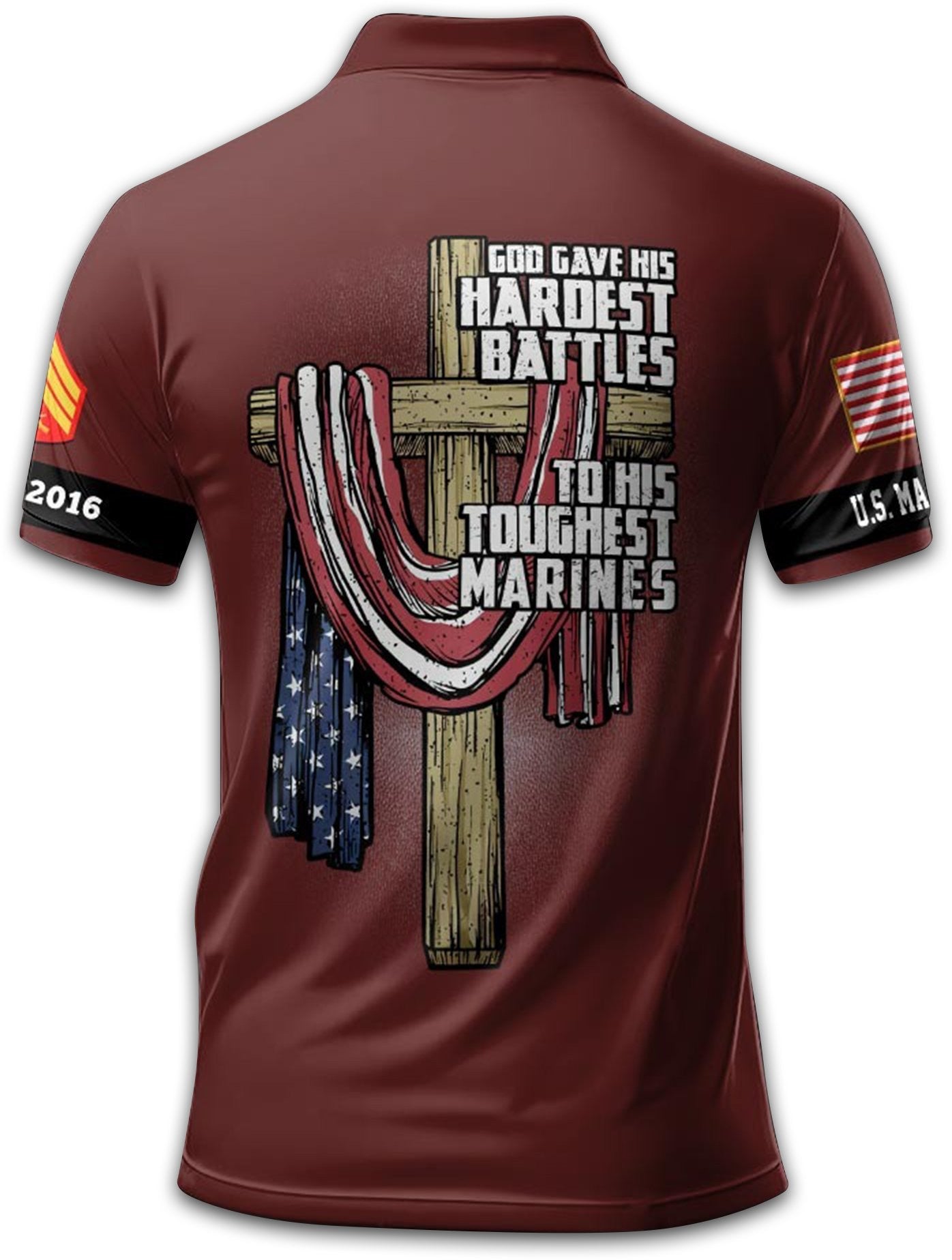Premium Custom USMC Polo Shirt VPVC212203, Gifts For Marine Veteran, Gifts For Dad, For Husband, Best Gifts On Father's Day, Armed Forces Day, Independence Day, Veterans Day.
