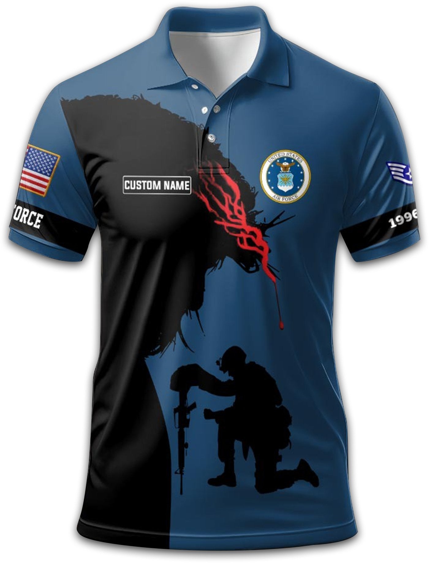 Premium Custom USAF Polo Shirt VPVC212204, Gifts For Air Force Veteran, Gifts For Dad, For Husband, Best Gifts On Father's Day, Armed Forces Day, Independence Day, Veterans Day.