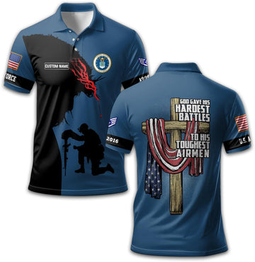 Premium Custom USAF Polo Shirt VPVC212204, Gifts For Air Force Veteran, Gifts For Dad, For Husband, Best Gifts On Father's Day, Armed Forces Day, Independence Day, Veterans Day.