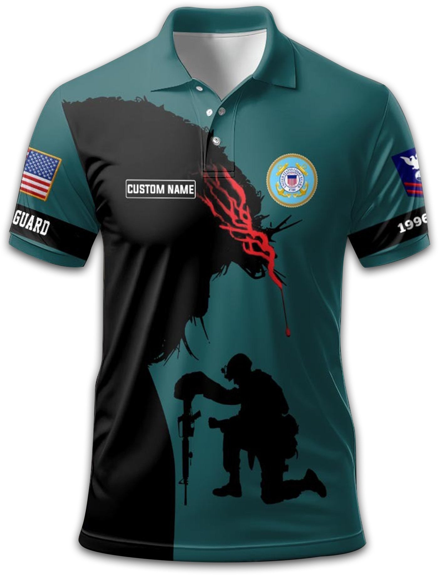 Premium Custom USCG Polo Shirt VPVC212205, Gifts For Coast Guard Veteran, Gifts For Dad, For Husband, Best Gifts On Father's Day, Armed Forces Day, Independence Day, Veterans Day.