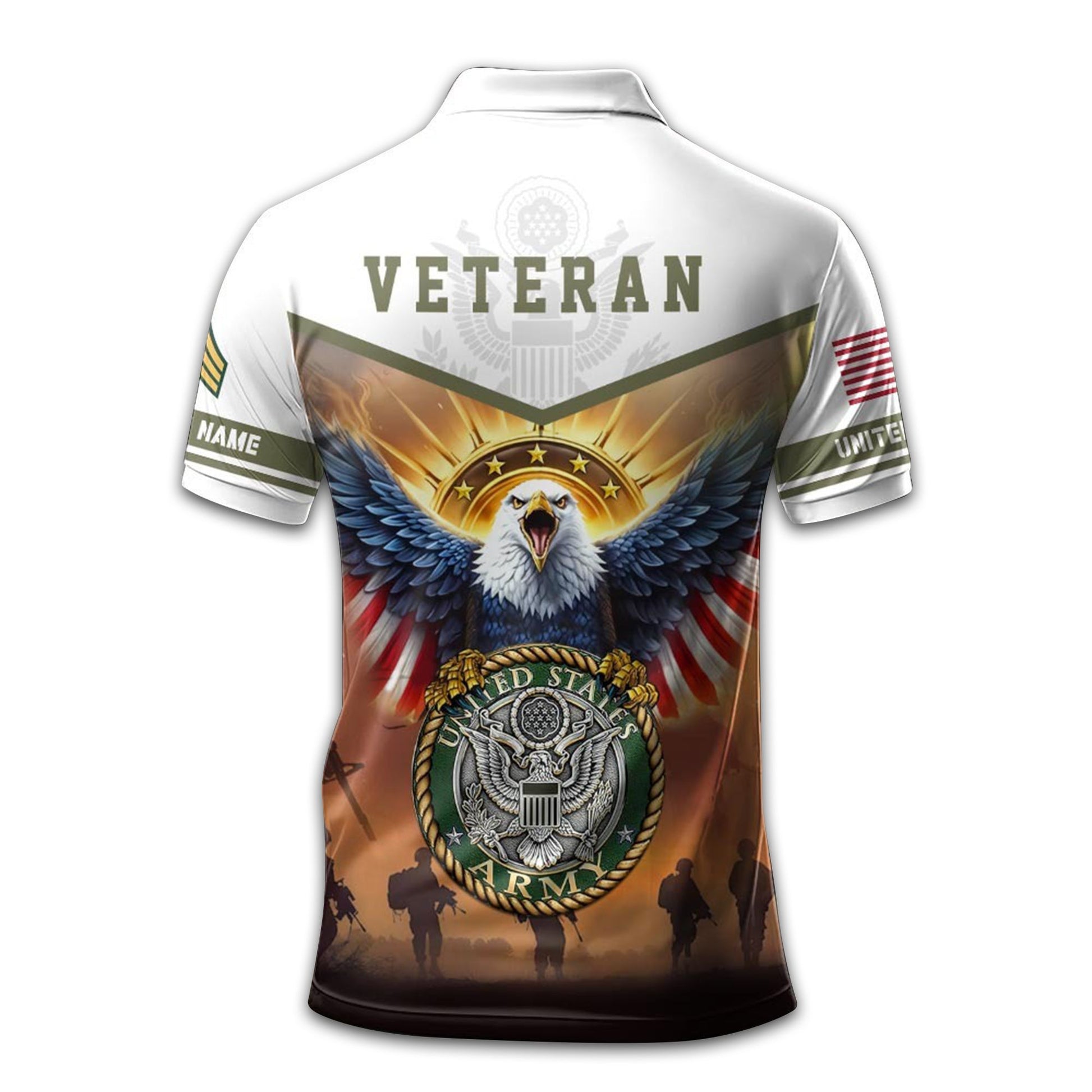 Unique Custom Name, Rank US Army Polo Shirt VPVC212306, Gifts For Army Veteran, Gifts For Dad, For Husband, Best Gifts On Father's Day, Independence Day, Veterans Day.