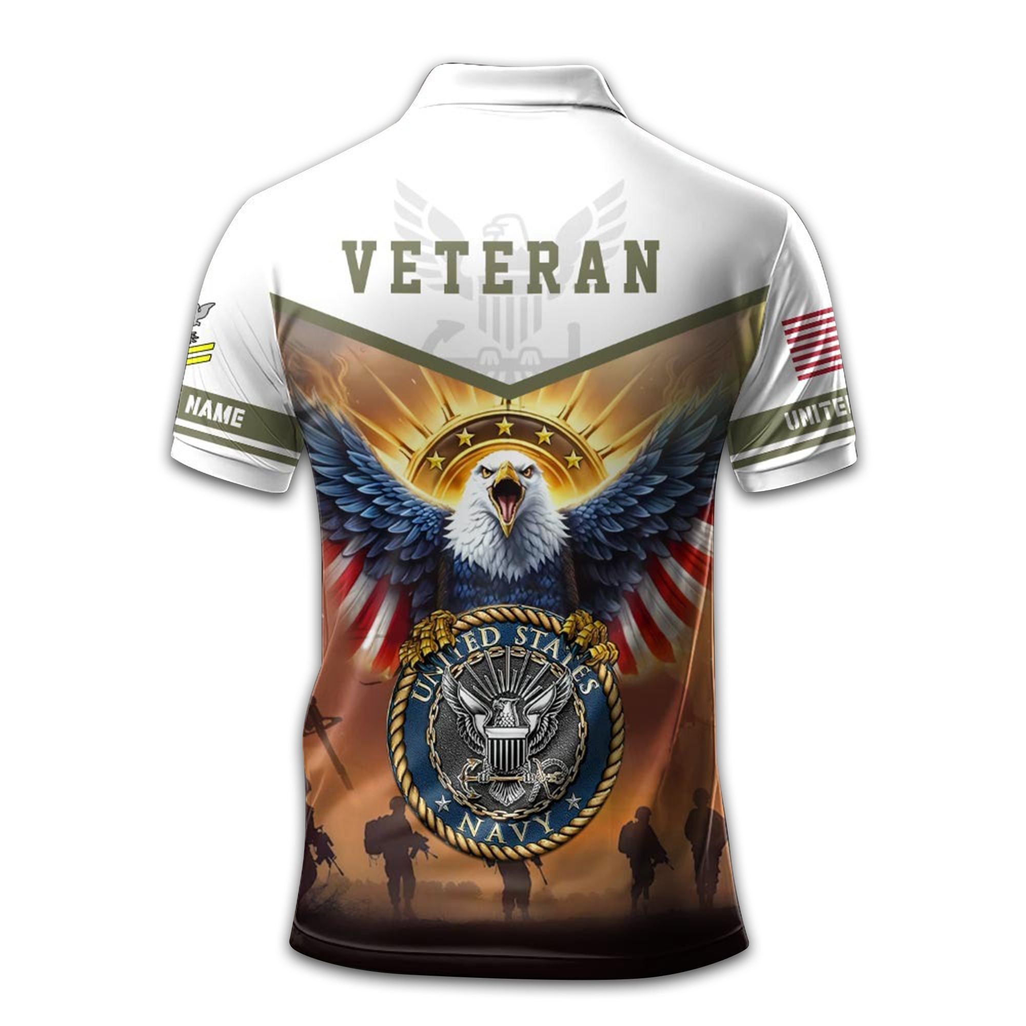 Unique Custom Name, Rank US Navy Polo Shirt VPVC212307, Gifts For Navy Veteran, Gifts For Dad, For Husband, Best Gifts On Father's Day, Independence Day, Veterans Day.
