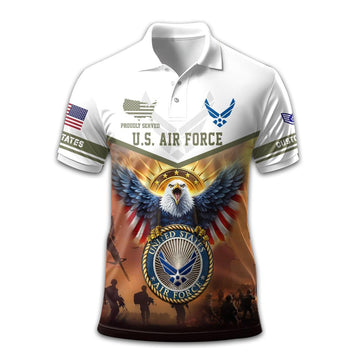 Unique Custom Name, Rank USAF Polo Shirt VPVC212309, Gifts For Air Force Veteran, Gifts For Dad, For Husband, Best Gifts On Father's Day, Independence Day, Veterans Day.