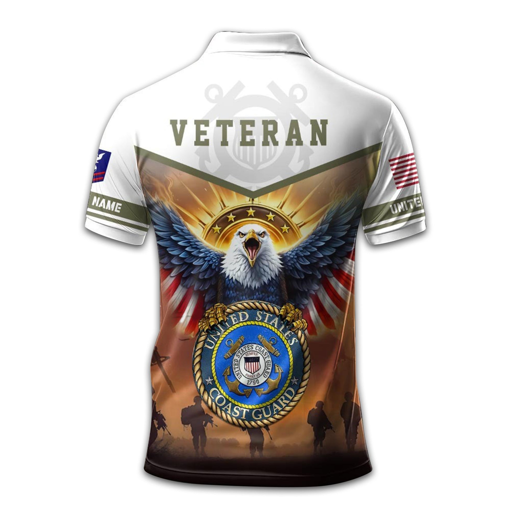 Unique Custom Name, Rank USCG Polo Shirt VPVC212310, Gifts For Coast Guard Veteran, Gifts For Dad, For Husband, Best Gifts On Father's Day, Independence Day, Veterans Day.