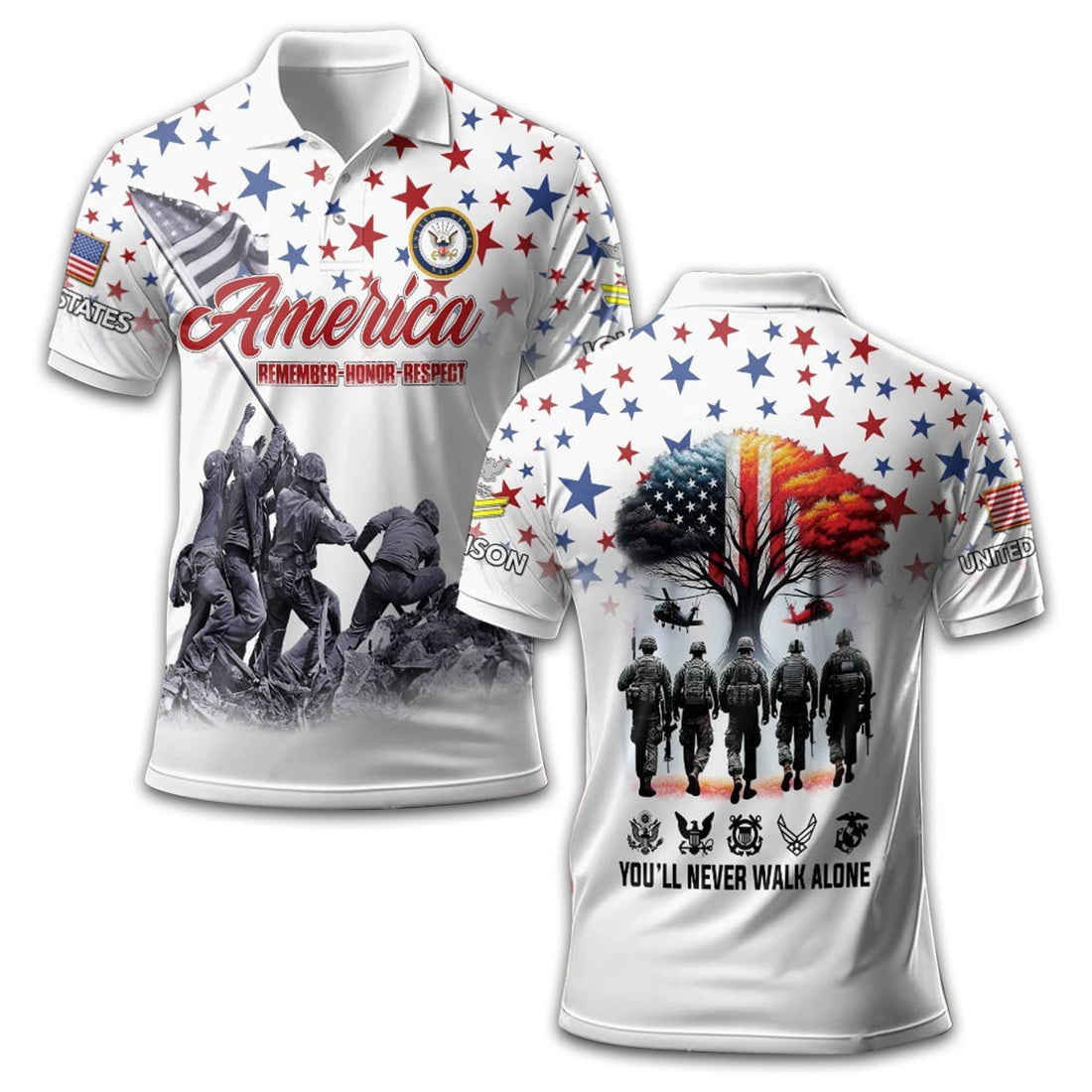 US Navy Custom Polo Shirt VPVC212402, Gifts For Navy Veteran, Best Gifts On Father's Day, Armed Forces Day, Independence Day, Veterans Day.