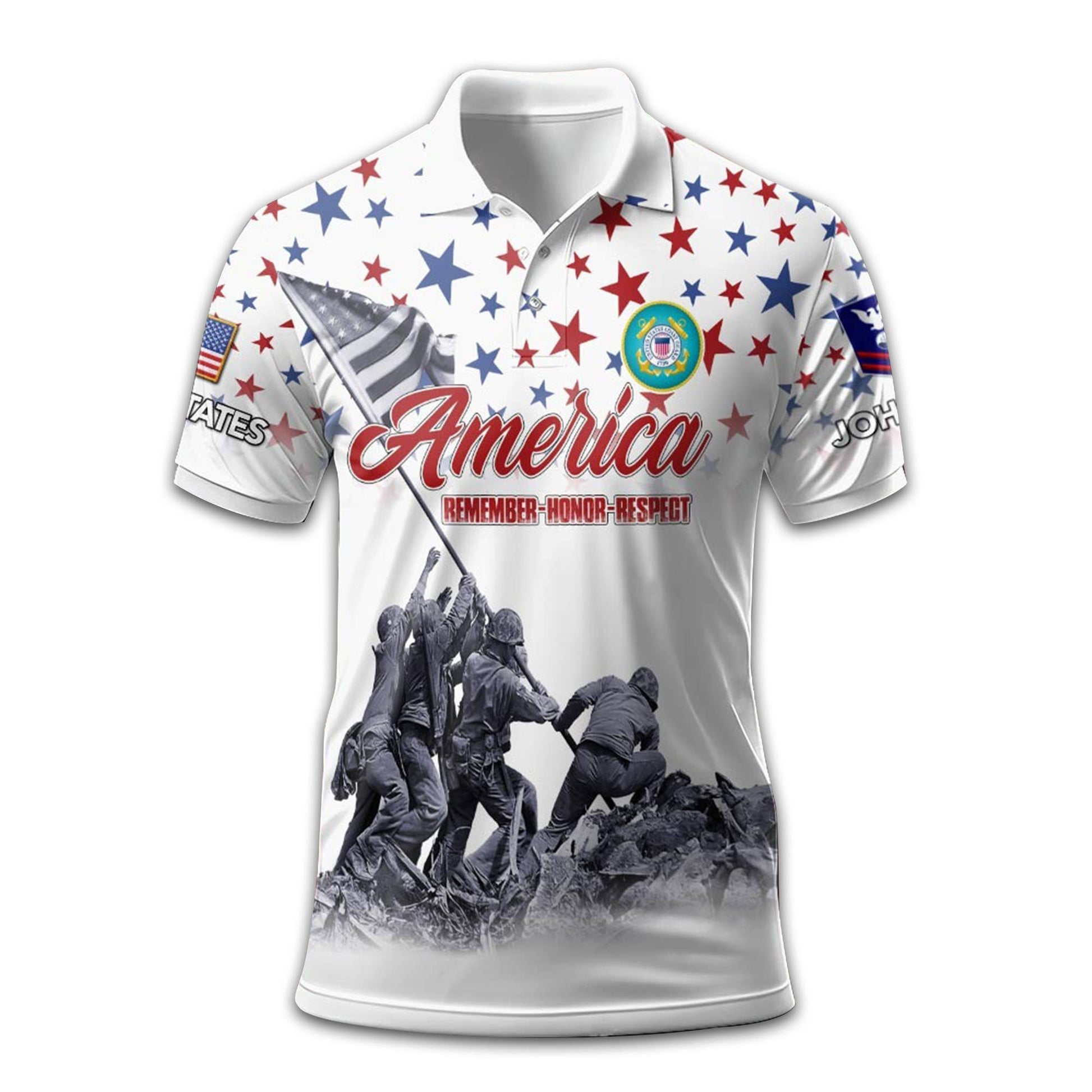 USCG Custom Polo Shirt VPVC212405, Gifts For Coast Guard Veteran, Best Gifts On Father's Day, Armed Forces Day, Independence Day, Veterans Day.
