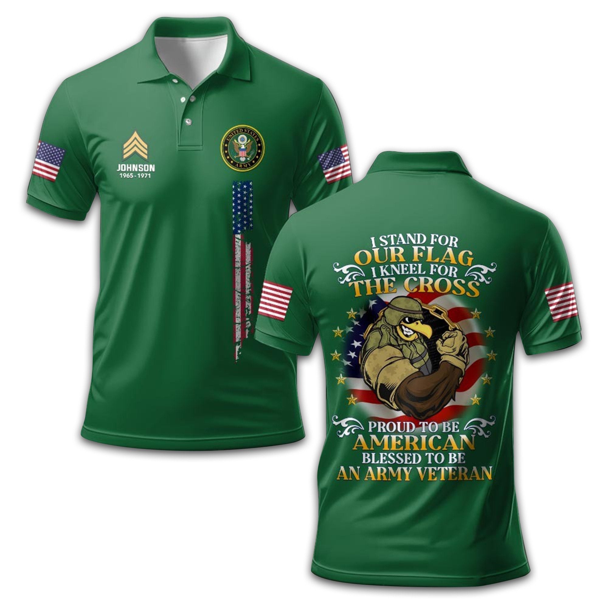 Premium Custom US Army Polo Shirt VPVC212406, Gifts For Army Veteran, Gifts For Dad, For Husband, Best Gifts On Father's Day, Armed Forces Day, Independence Day, Veterans Day.