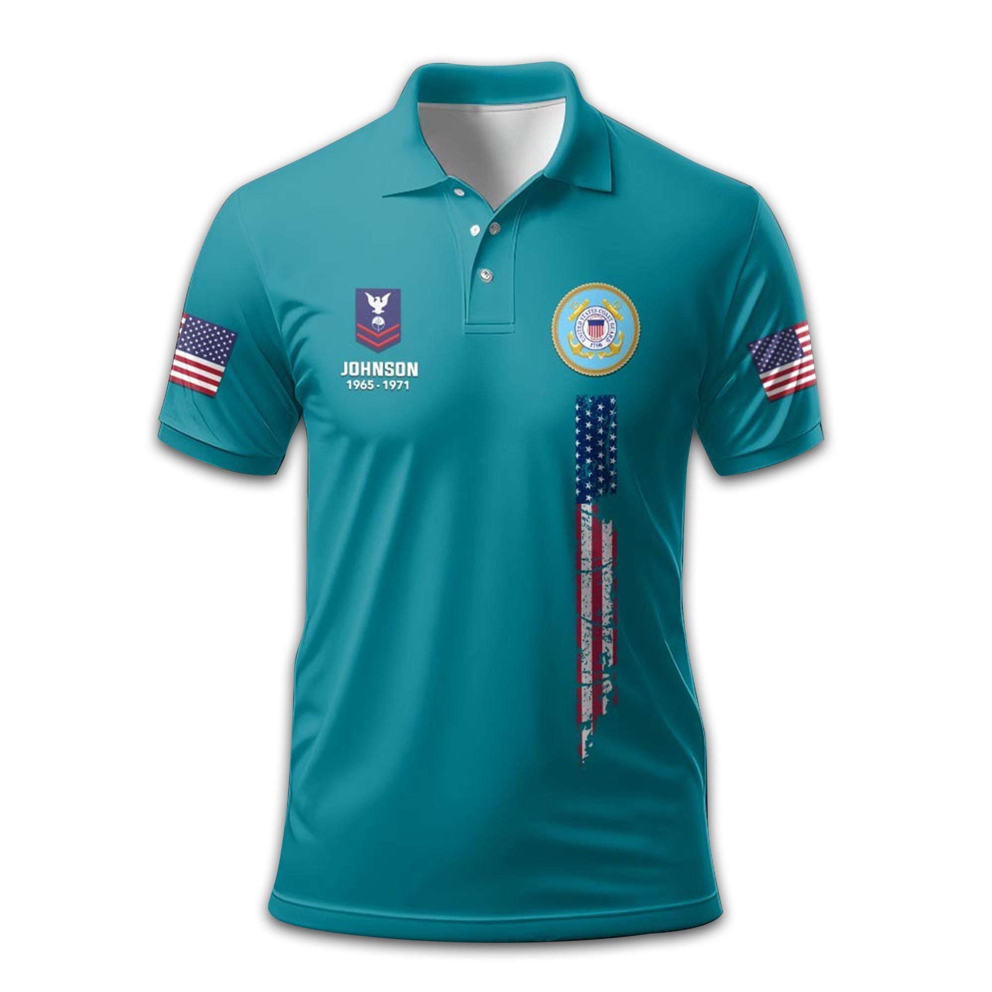 Premium Custom USCG Polo Shirt VPVC212410, Gifts For Coast Guard Veteran, Gifts For Dad, For Husband, Best Gifts On Father's Day, Armed Forces Day, Independence Day, Veterans Day.