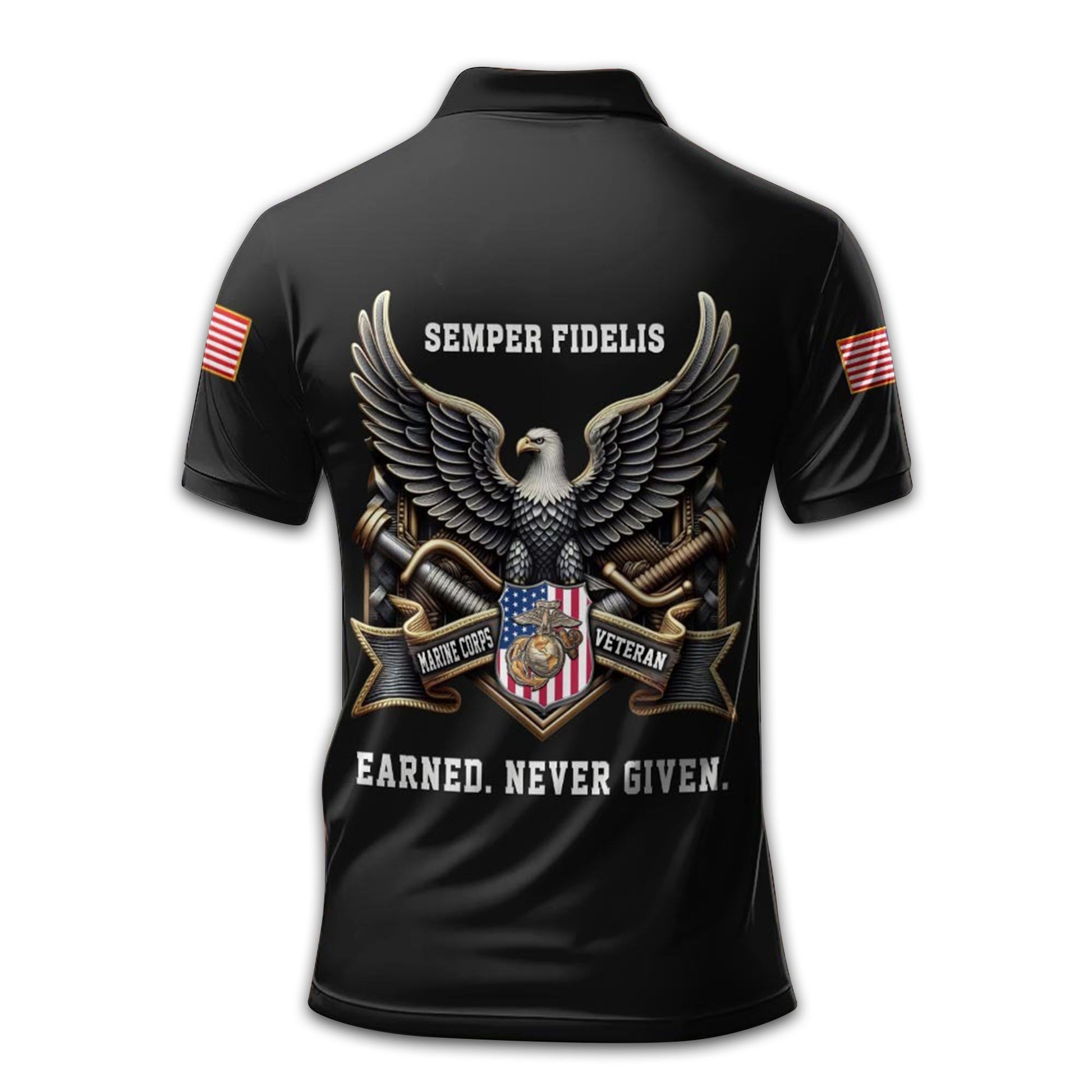 Premium USMC Polo Shirt VPVC212503, Custom Name, Rank, Year Gifts For Marine Veteran, Best Gifts On Father's Day, Armed Forces Day, Independence Day, Veterans Day.