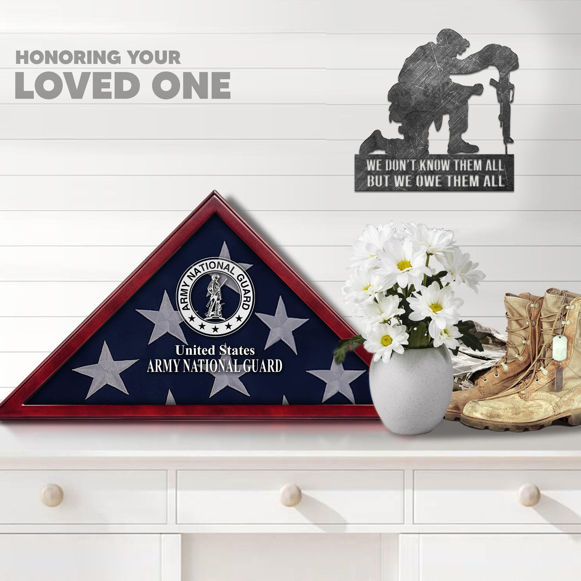 Premium Flag Case BPVC270201, Flag Box for American Veteran Flag 9.5 X 5 Feet, Flag Display Case for Burial, Flag Wall Mounted, Flag to Display Folded