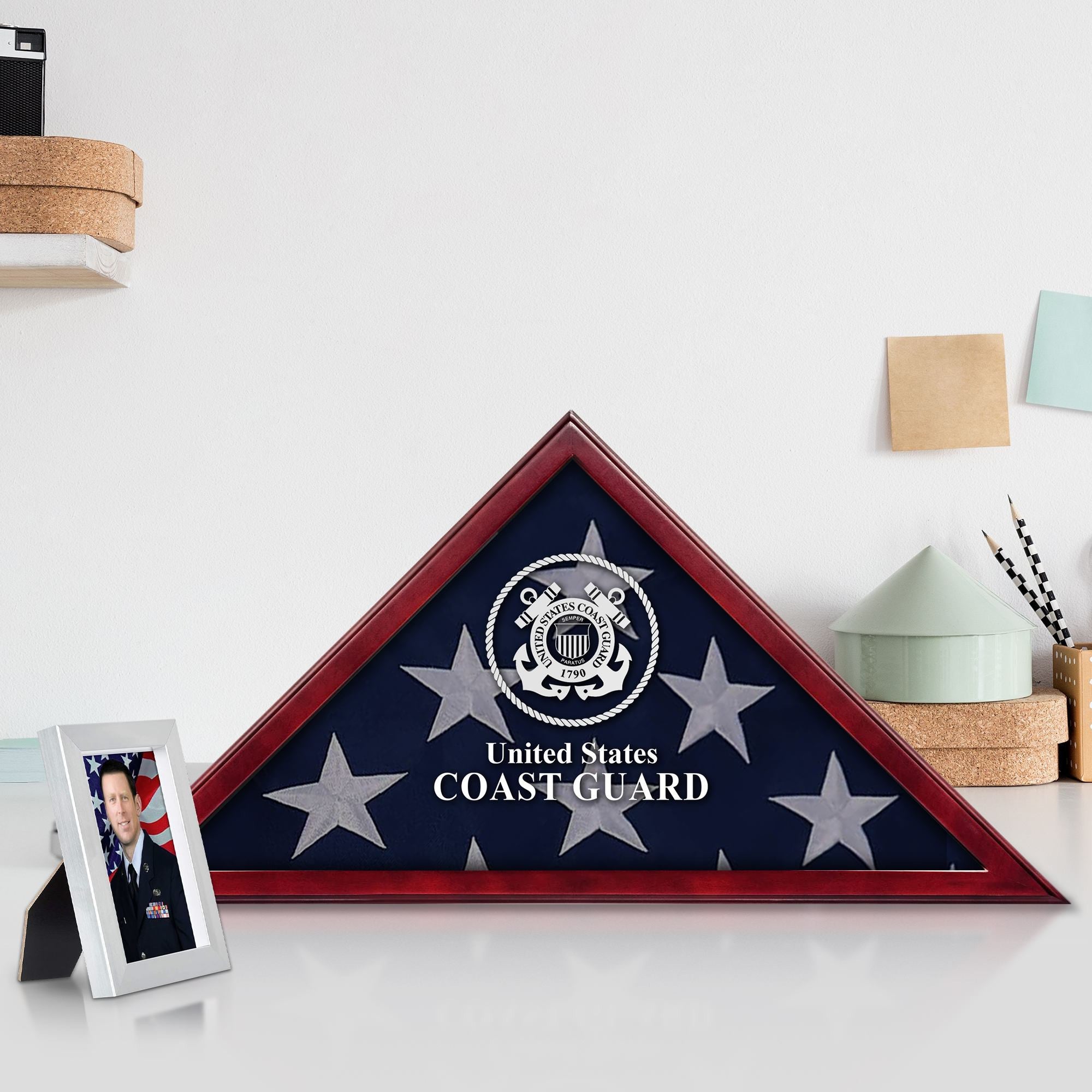 Premium Flag Case BPVC270201, Flag Box for American Veteran Flag 9.5 X 5 Feet, Flag Display Case for Burial, Flag Wall Mounted, Flag to Display Folded