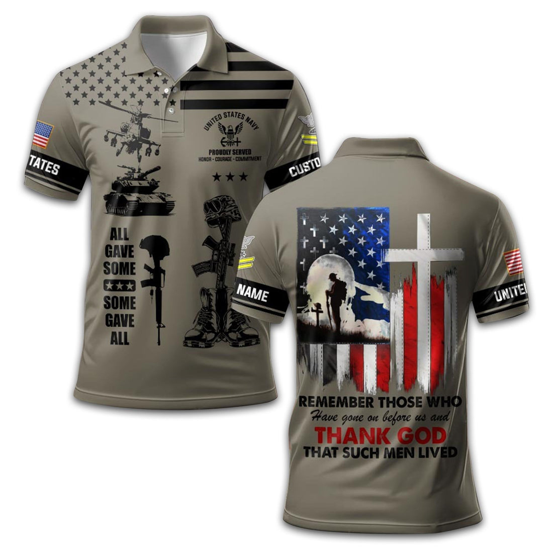 Premium Custom US Navy Polo Shirt VPVC212507, Gifts For Navy Veteran, Best Gifts On Father's Day, Armed Forces Day, Independence Day, Veterans Day.