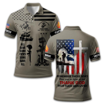 Premium Custom USMC Polo Shirt VPVC212508, Gifts For Marine Veteran, Best Gifts On Father's Day, Armed Forces Day, Independence Day, Veterans Day.