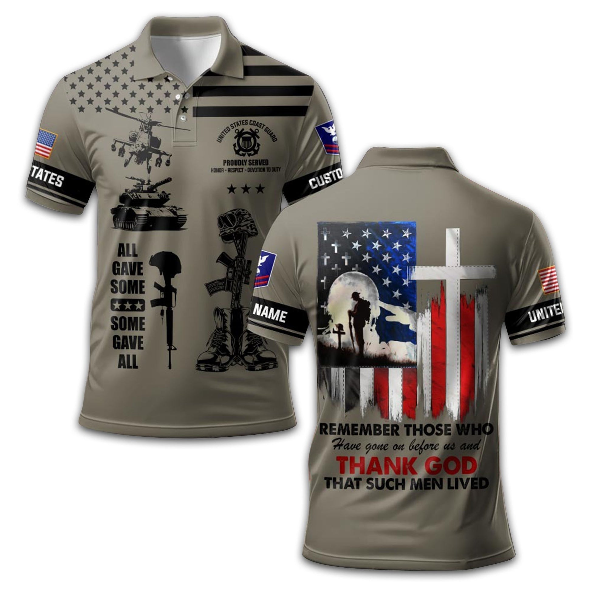 Premium Custom USCG Polo Shirt VPVC212510, Gifts For Coast Guard Veteran, Best Gifts On Father's Day, Armed Forces Day, Independence Day, Veterans Day.
