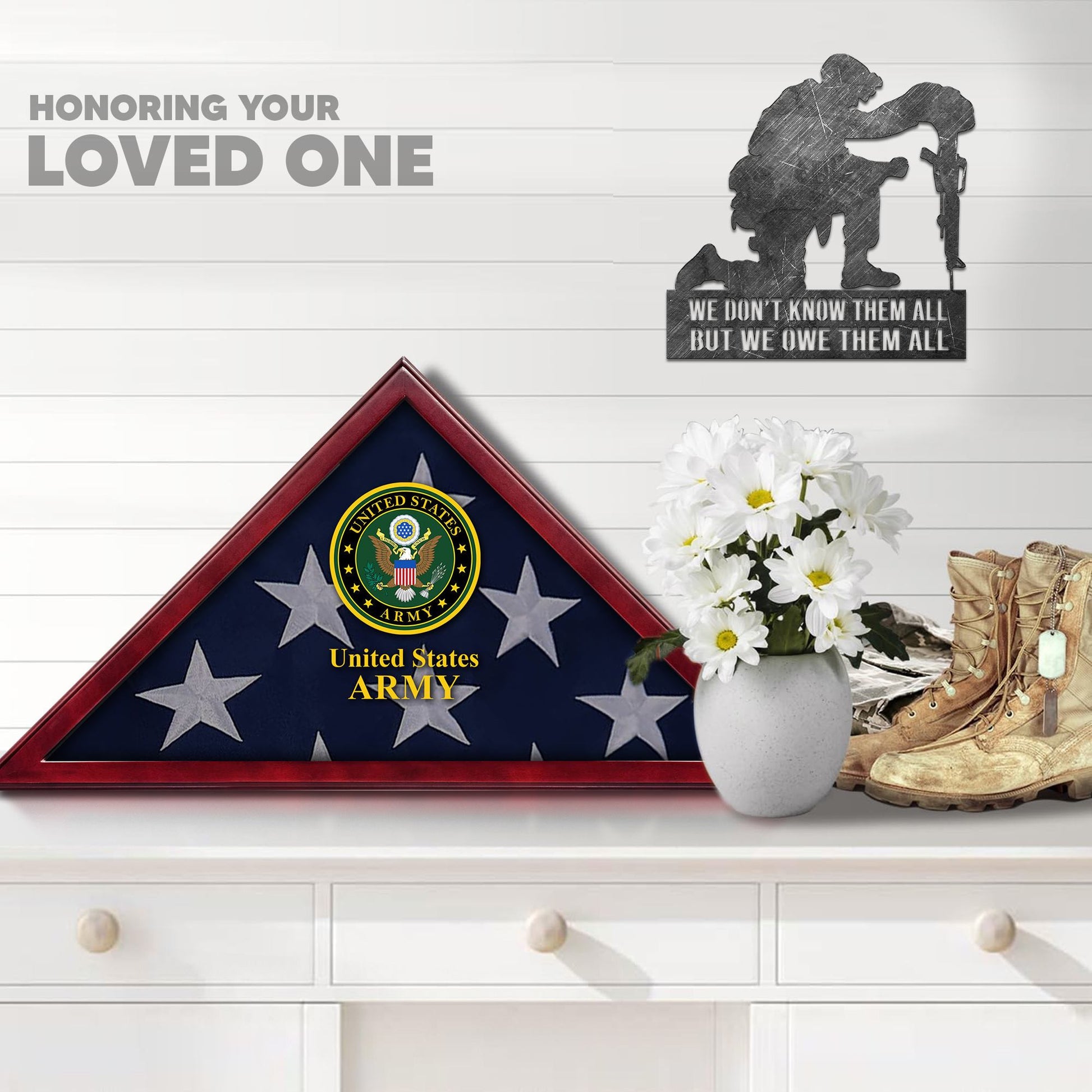 Premium Flag Case BPVC270203, Flag Box for American Veteran Flag 9.5 X 5 Feet, Flag Display Case for Burial, Flag Wall Mounted, Flag to Display Folded