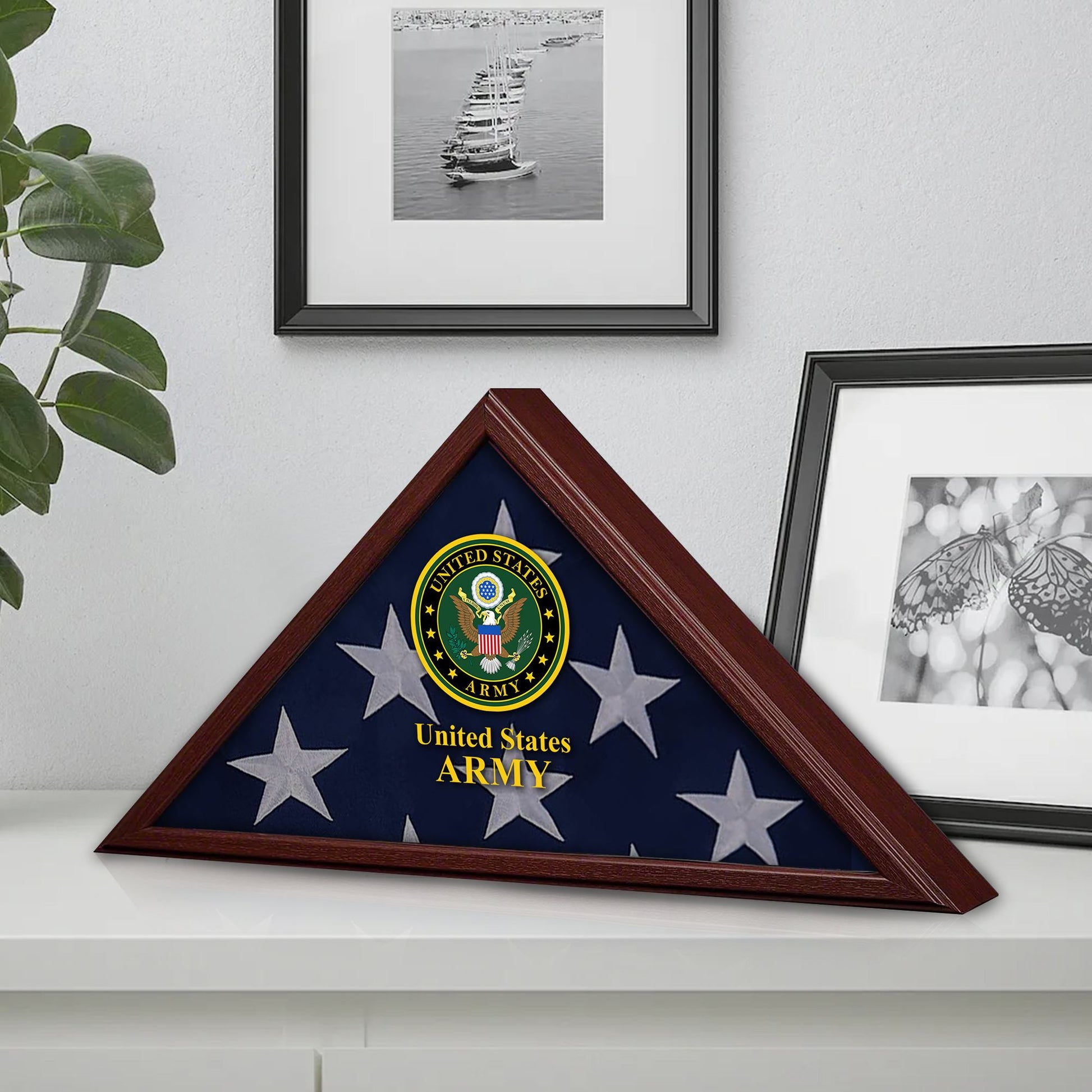 Premium Flag Case BPVC270203, Flag Box for American Veteran Flag 9.5 X 5 Feet, Flag Display Case for Burial, Flag Wall Mounted, Flag to Display Folded