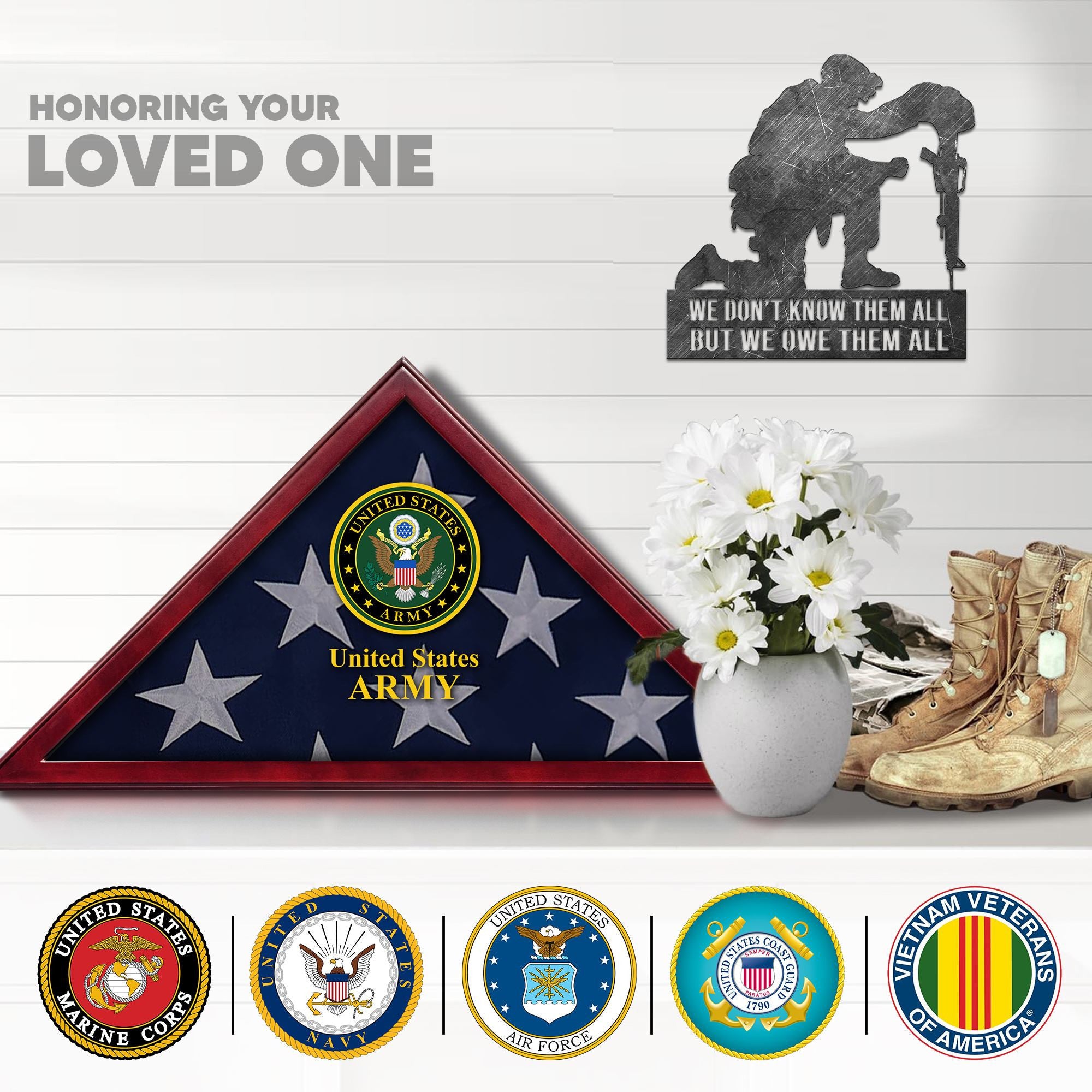 Premium Flag Case BPVC270203, Flag Box for American Veteran Flag 9.5 X 5 Feet, Flag Display Case for Burial, Flag Wall Mounted, Flag to Display Folded