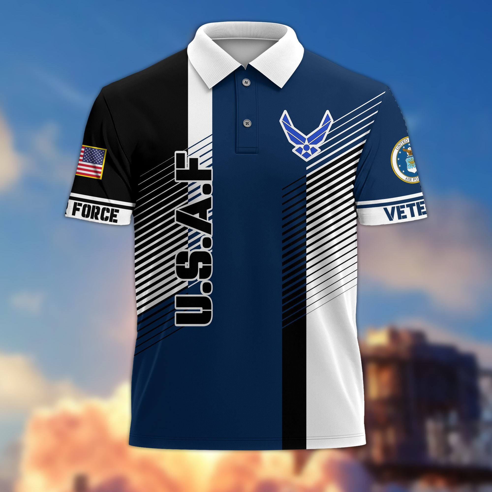 Premium US Veterans Polo Shirt BPVC050301, Gifts For US Veterans, Gifts On Father's Day, Independence Day, Armed Forces Day, Veterans Day.