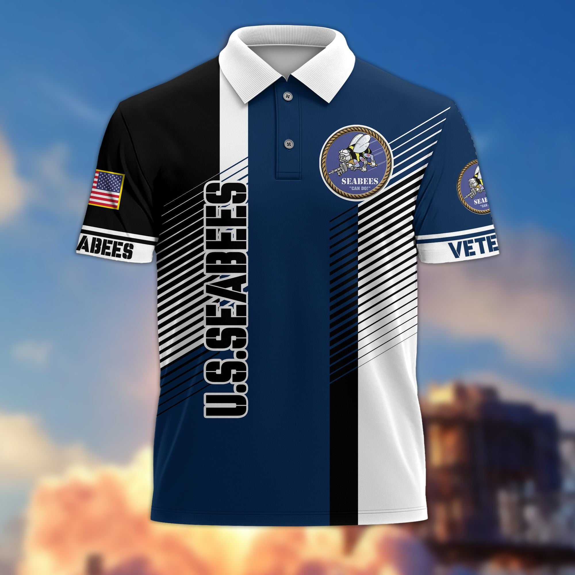 Premium US Veterans Polo Shirt BPVC050301, Gifts For US Veterans, Gifts On Father's Day, Independence Day, Armed Forces Day, Veterans Day.