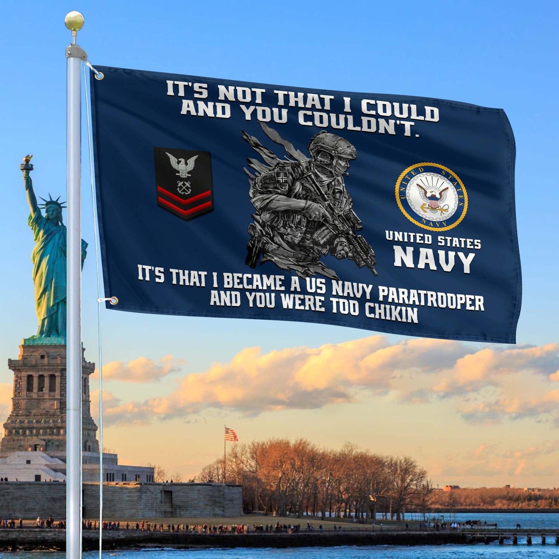 Unique Custom US Navy Grommet Flag, Gift For Navy Veteran VPVC104702, Gifts For Dad, For Husband, Best Gifts On Father's Day, Independence Day, Veterans Day.