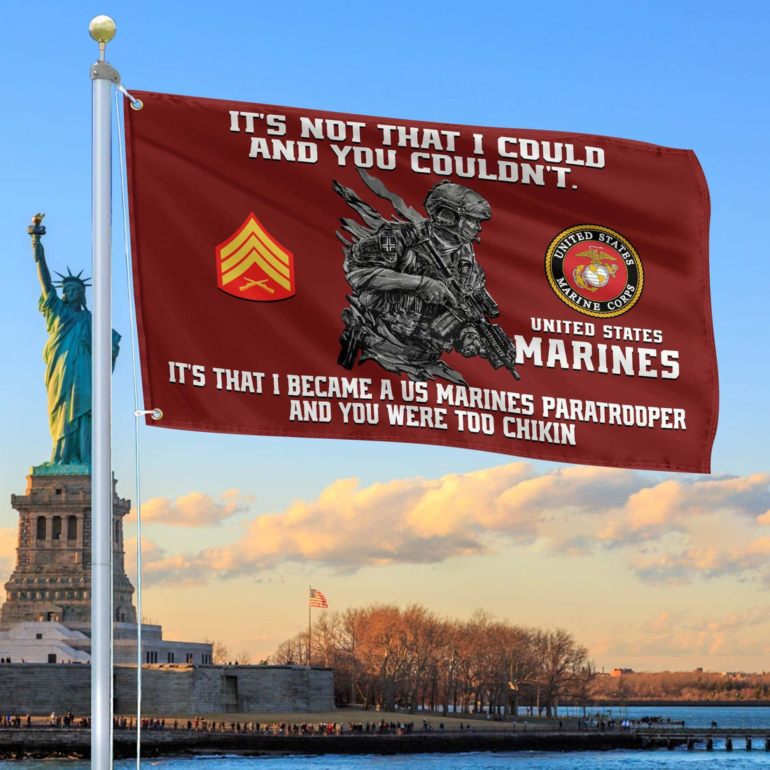 Unique Custom USMC Grommet Flag, Gift For Marine Veteran VPVC104703, Gifts For Dad, For Husband, Best Gifts On Father's Day, Independence Day, Veterans Day.