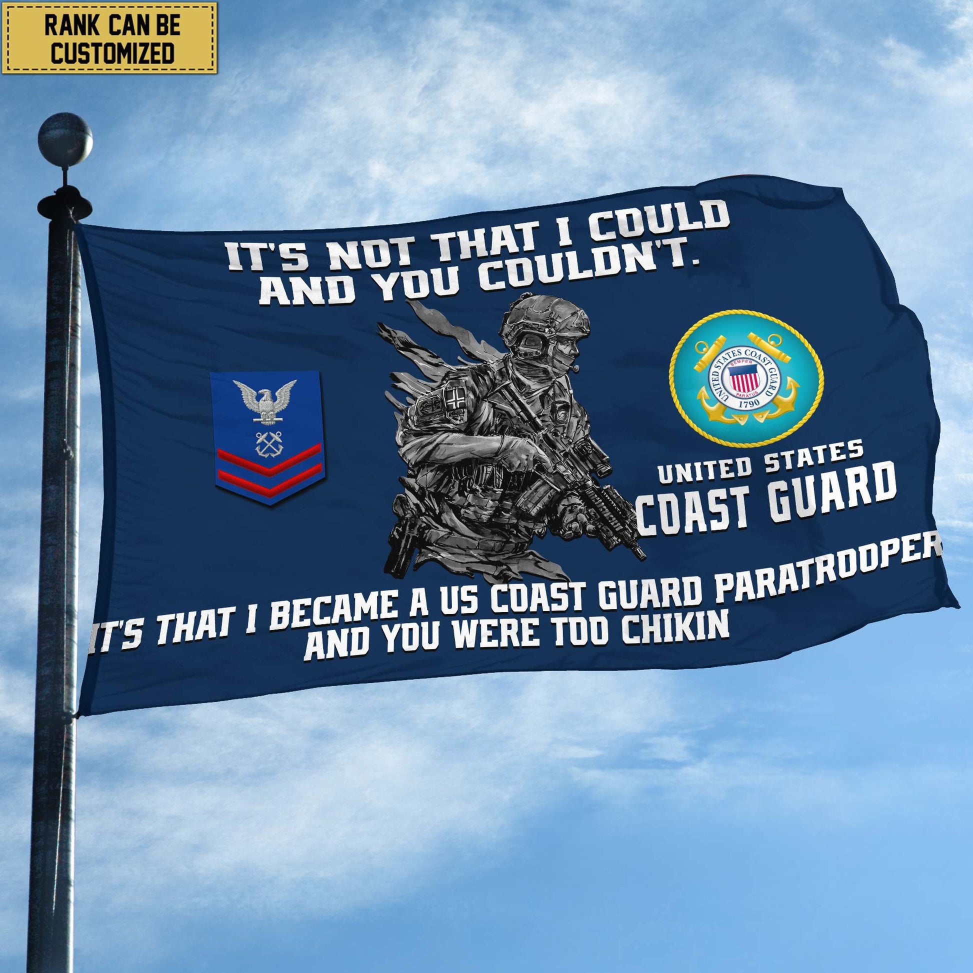 Unique Custom USCG Grommet Flag, Gift For Coast Guard Veteran VPVC104705, Gifts For Dad, For Husband, Best Gifts On Father's Day, Independence Day, Veterans Day.
