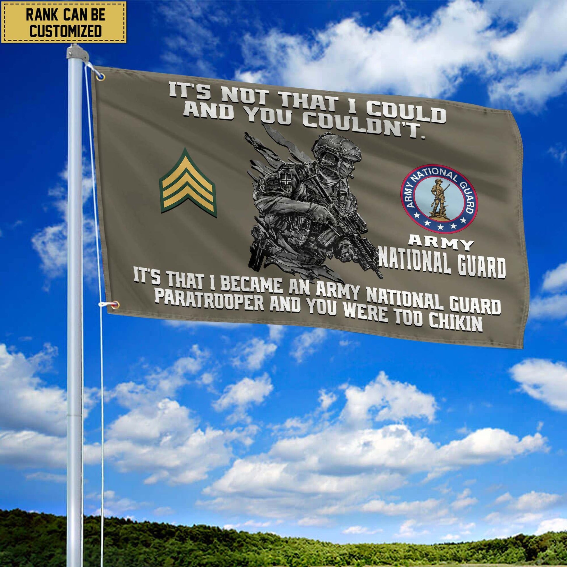 Unique Custom US Army National Guard Grommet Flag, Gift For Army National Guard Veteran VPVC104708, Gifts For Dad, For Husband, Best Gifts On Father's Day, Independence Day, Veterans Day.