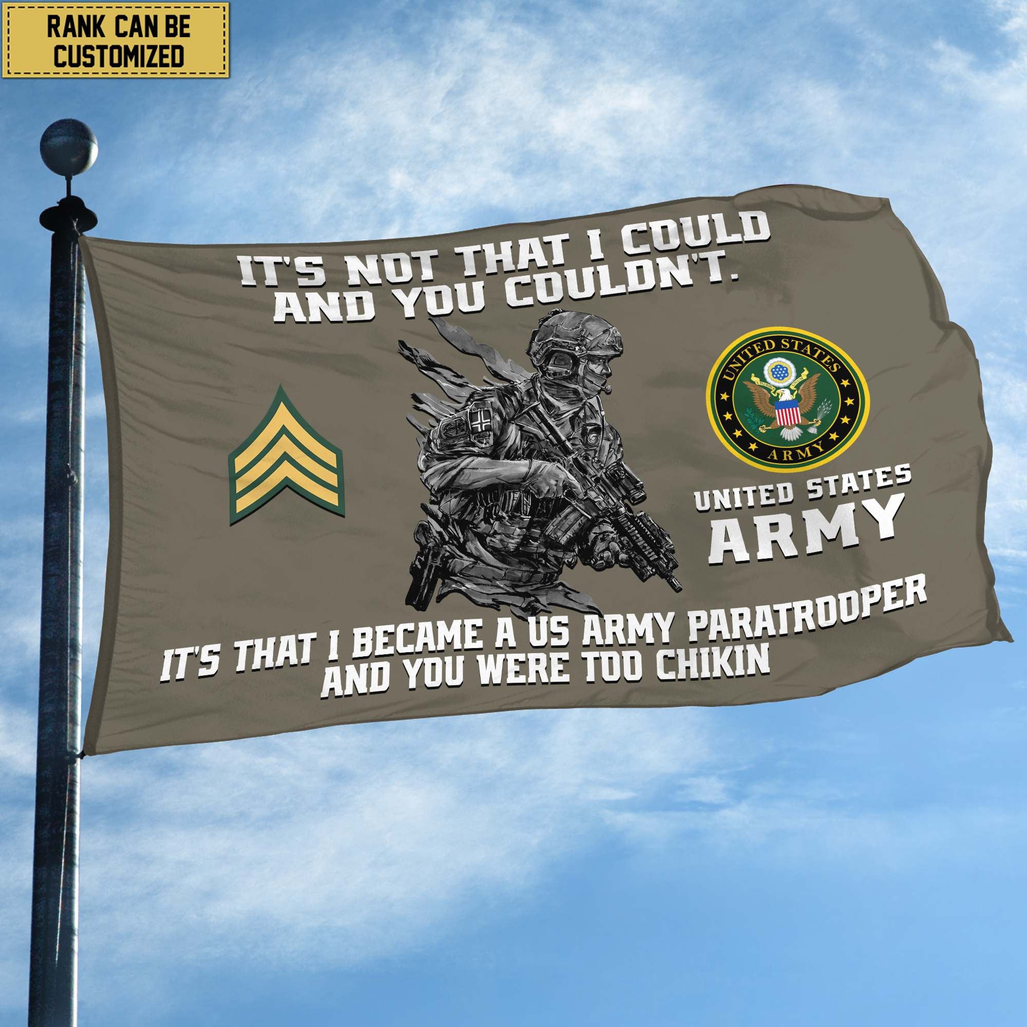 Unique Custom US Army Grommet Flag, Gift For Army Veteran VPVC104710, Gifts For Dad, For Husband, Best Gifts On Father's Day, Independence Day, Veterans Day.