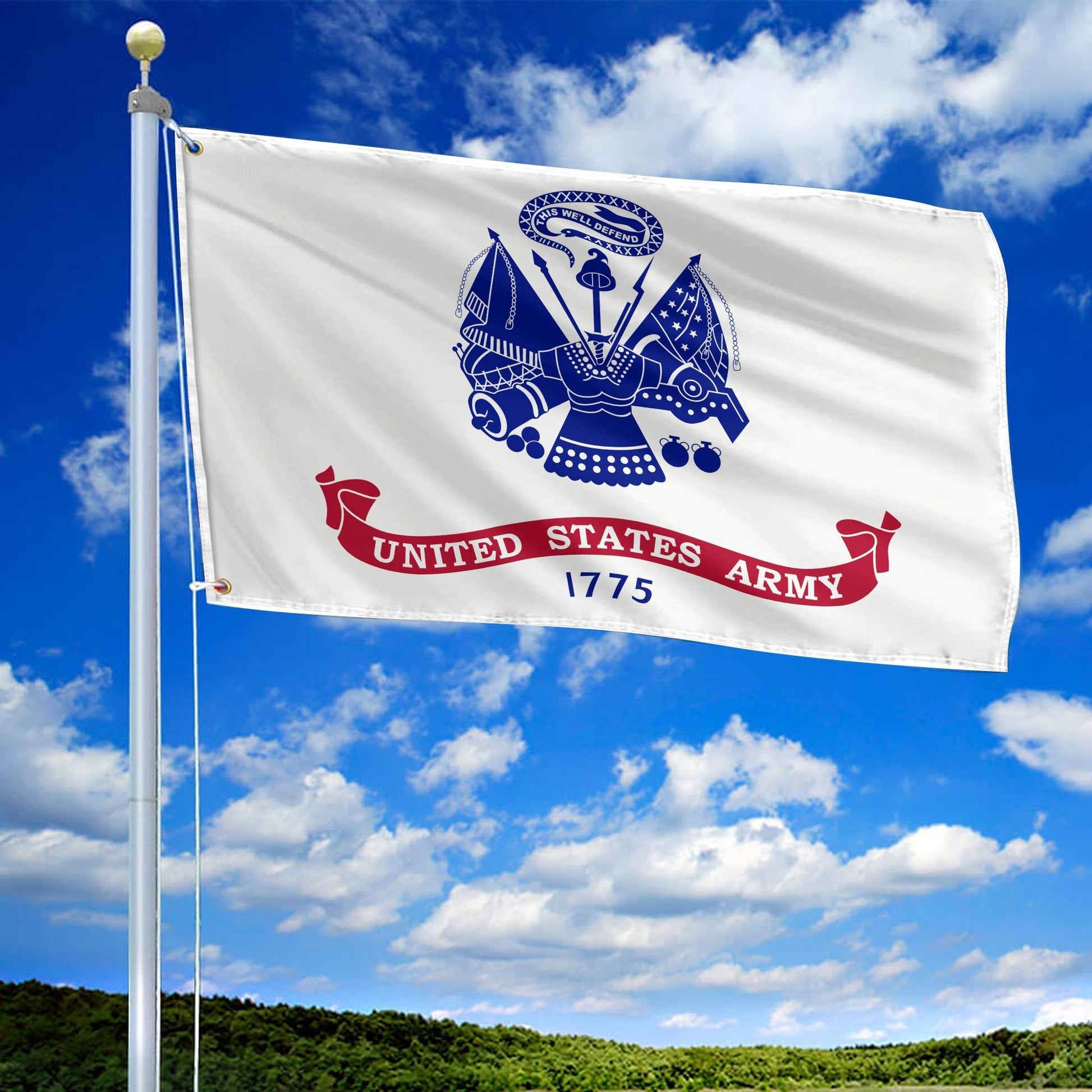 Premium US Army Grommet Flag, Gift For Army Veteran VPVC104801, Gifts For Dad, For Husband, Best Gifts On Father's Day, Independence Day, Veterans Day.