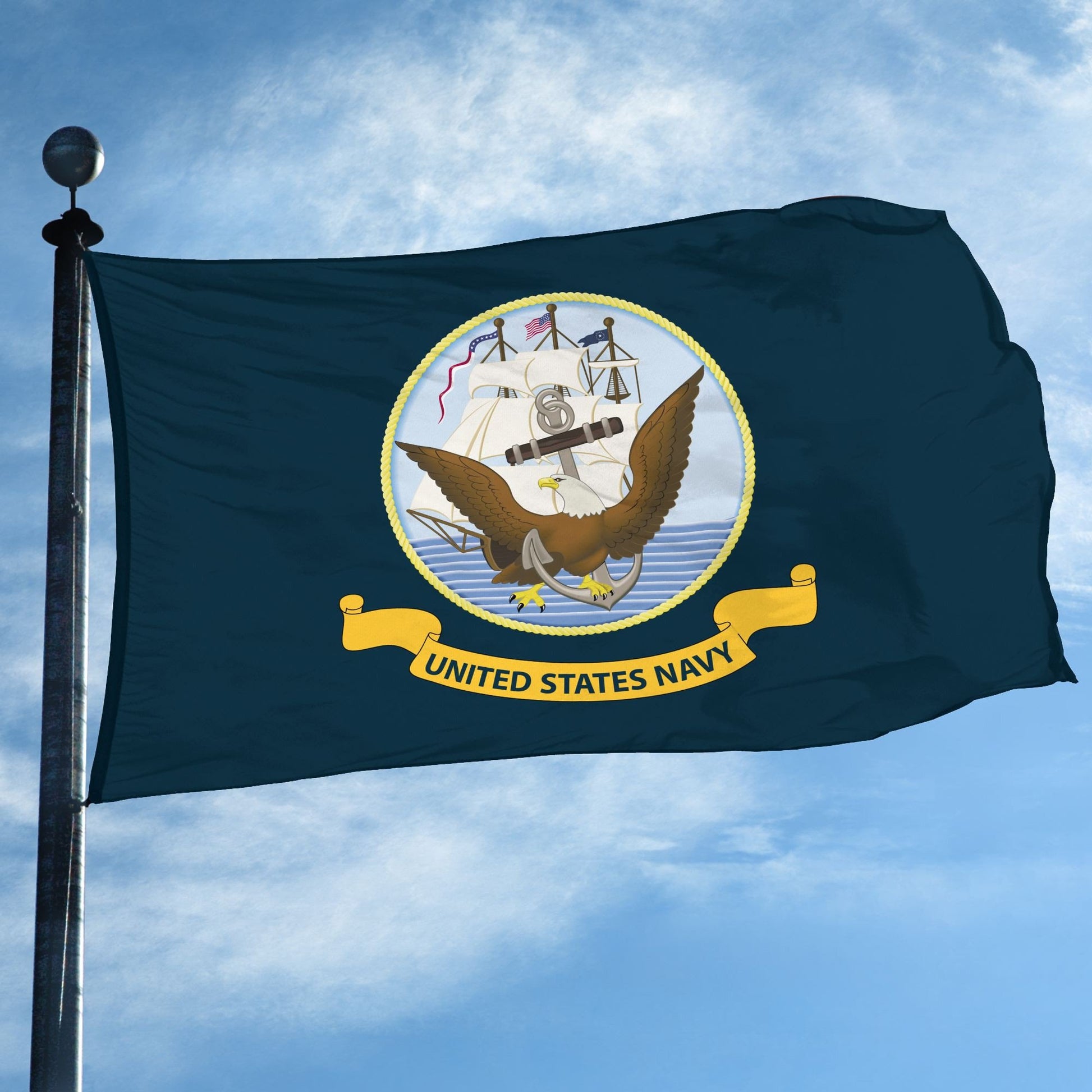 Premium US Navy Grommet Flag, Gift For Navy Veteran VPVC104802, Gifts For Dad, For Husband, Best Gifts On Father's Day, Independence Day, Veterans Day.
