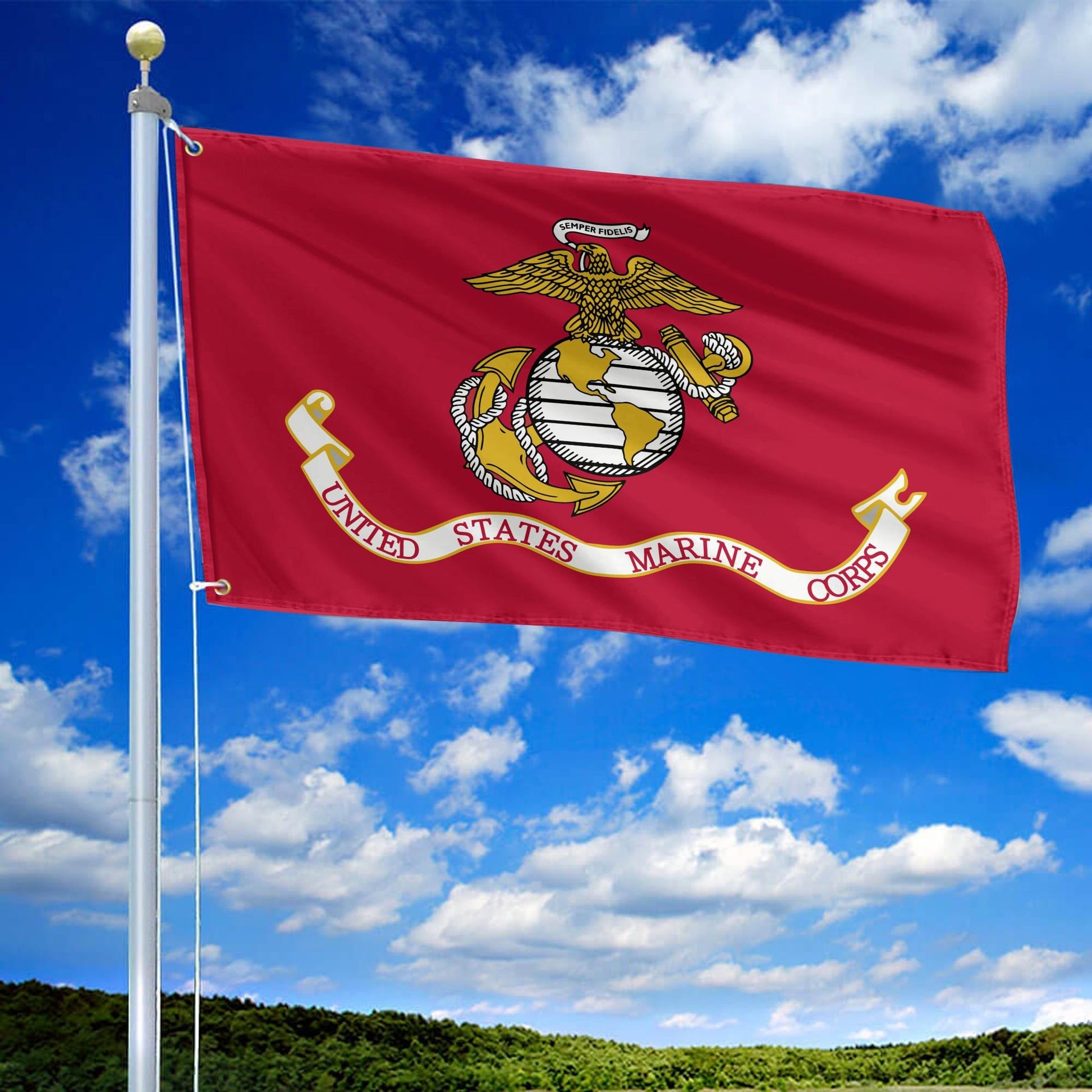 Premium USMC Grommet Flag, Gift For Marine Veteran VPVC104803, Gifts For Dad, For Husband, Best Gifts On Father's Day, Independence Day, Veterans Day.