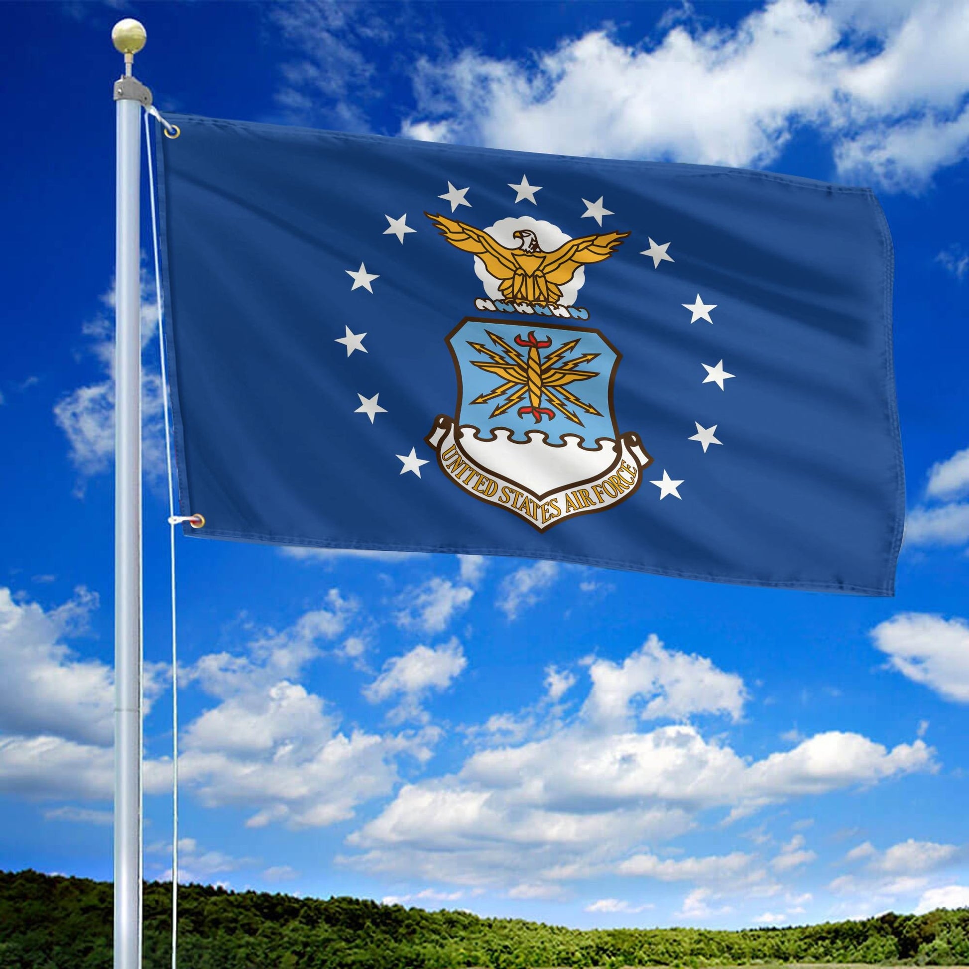 Premium USAF Grommet Flag, Gift For Air Force Veteran VPVC104804, Gifts For Dad, For Husband, Best Gifts On Father's Day, Independence Day, Veterans Day.