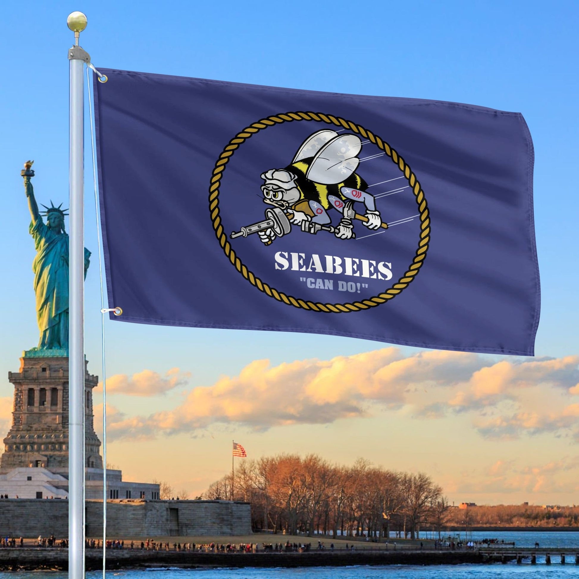 Premium US Seabees Grommet Flag, Gift For Seabees Veteran VPVC104808, Gifts For Dad, For Husband, Best Gifts On Father's Day, Independence Day, Veterans Day.
