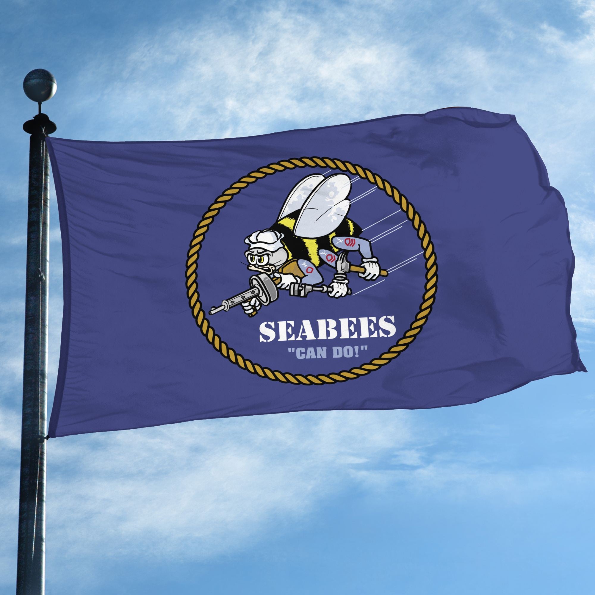 Premium US Seabees Grommet Flag, Gift For Seabees Veteran VPVC104808, Gifts For Dad, For Husband, Best Gifts On Father's Day, Independence Day, Veterans Day.