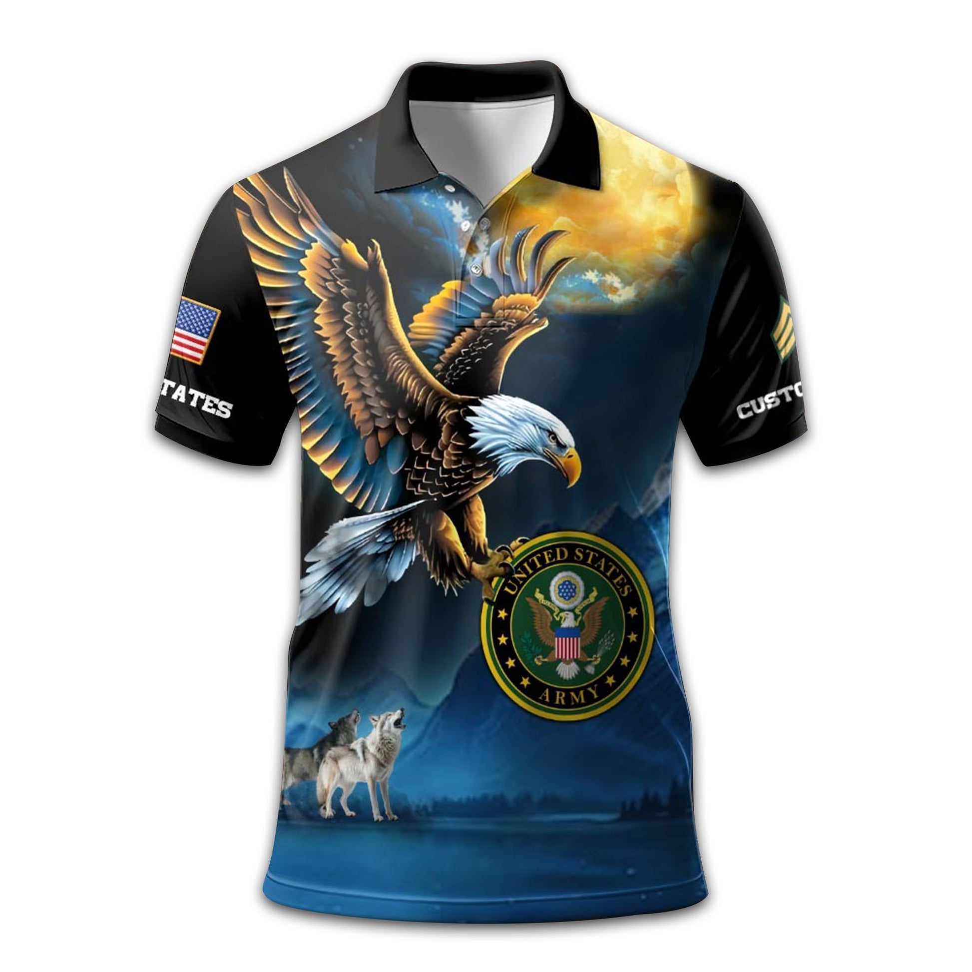 Unique Custom Name, Rank US Army Polo Shirt VPVC212601, Gifts For Army Veteran, Gifts For Dad, For Husband, Best Gifts On Father's Day, Independence Day, Veterans Day.