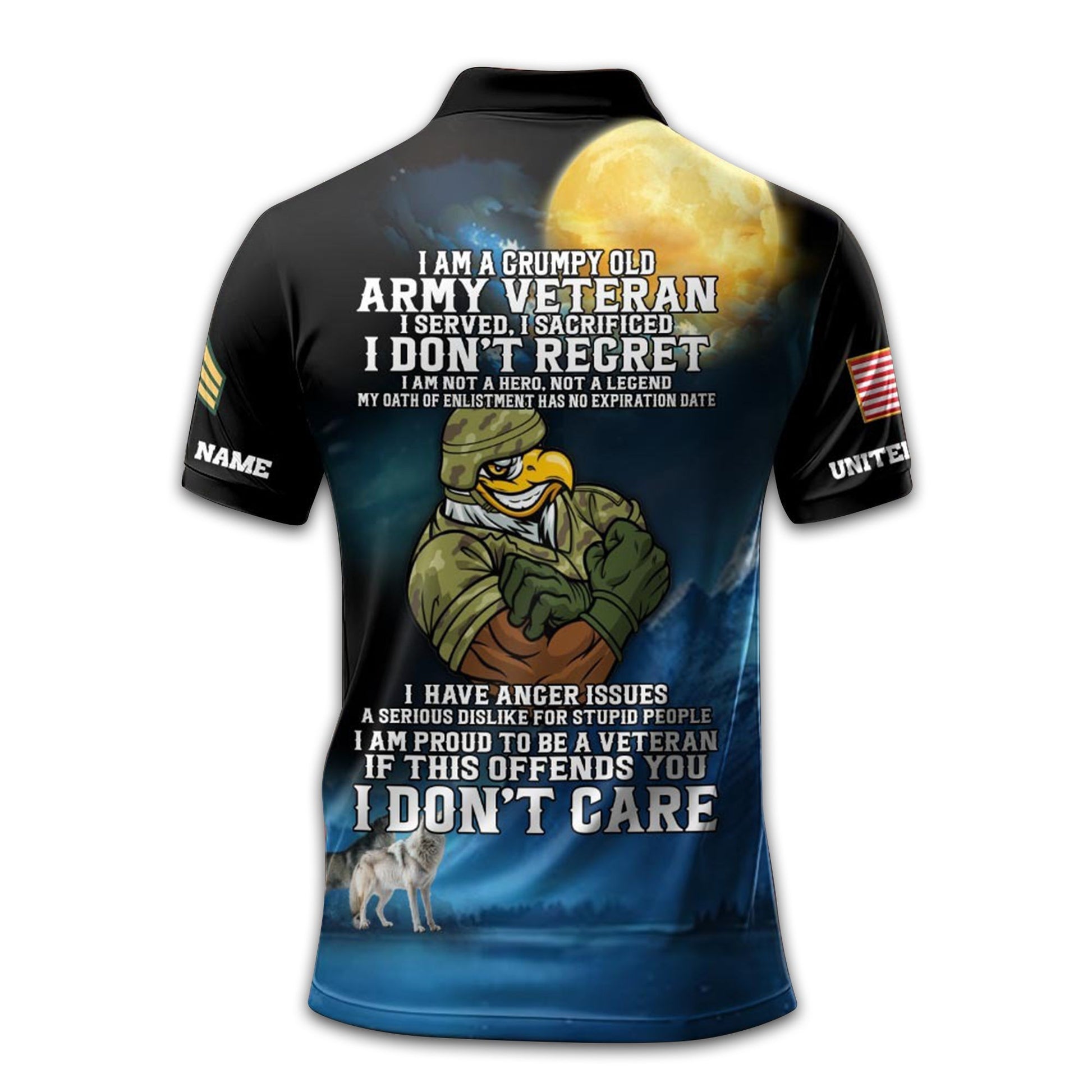 Unique Custom Name, Rank US Army Polo Shirt VPVC212601, Gifts For Army Veteran, Gifts For Dad, For Husband, Best Gifts On Father's Day, Independence Day, Veterans Day.