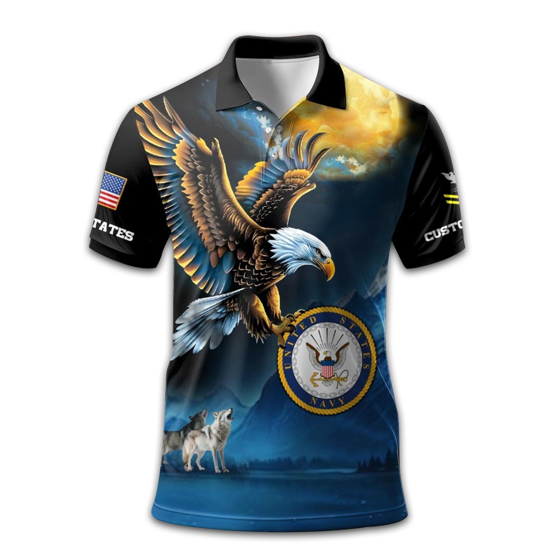 Unique Custom Name, Rank US Navy Polo Shirt VPVC212602, Gifts For Navy Veteran, Gifts For Dad, For Husband, Best Gifts On Father's Day, Independence Day, Veterans Day.