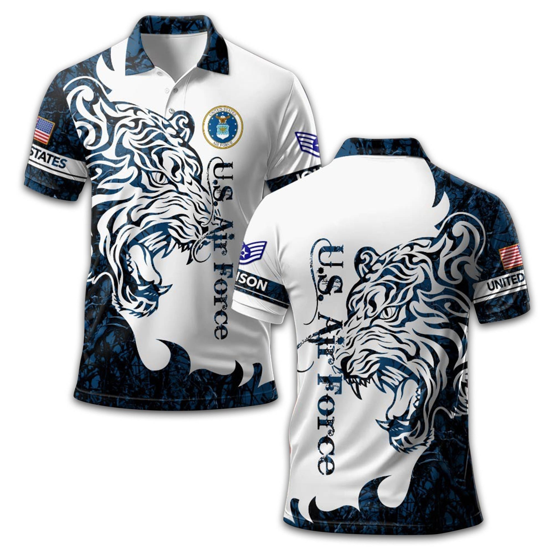 USAF Custom Polo Shirt VPVC212609, Gifts For Air Force Veteran, Best Gifts On Father's Day, Armed Forces Day, Independence Day, Veterans Day.