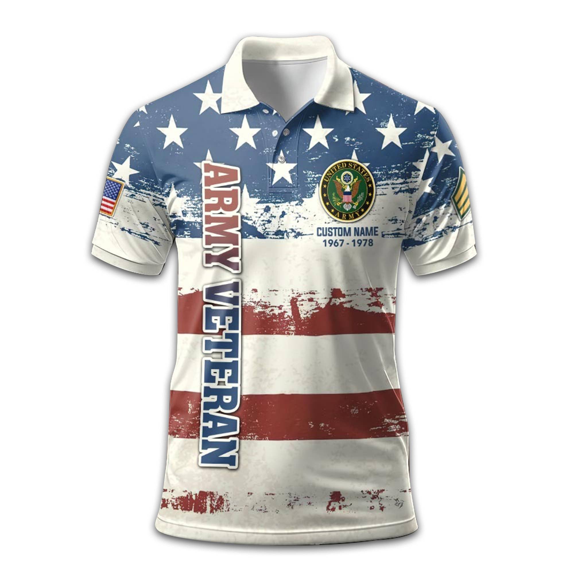Premium Custom US Army Polo Shirt VPVC212701, Gifts For Army Veteran, Gifts For Dad, For Husband, Best Gifts On Father's Day, Armed Forces Day, Independence Day, Veterans Day.