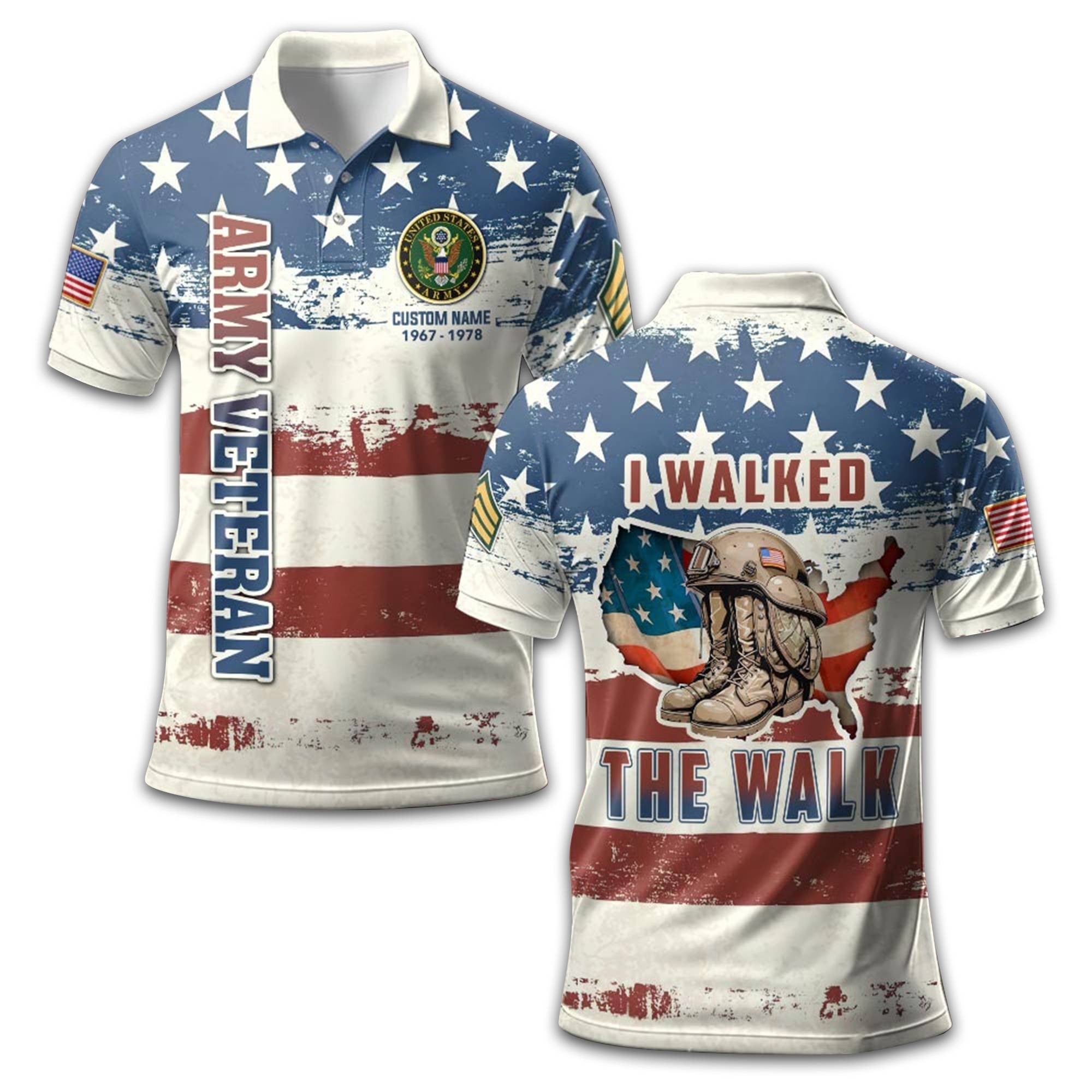 Premium Custom US Army Polo Shirt VPVC212701, Gifts For Army Veteran, Gifts For Dad, For Husband, Best Gifts On Father's Day, Armed Forces Day, Independence Day, Veterans Day.