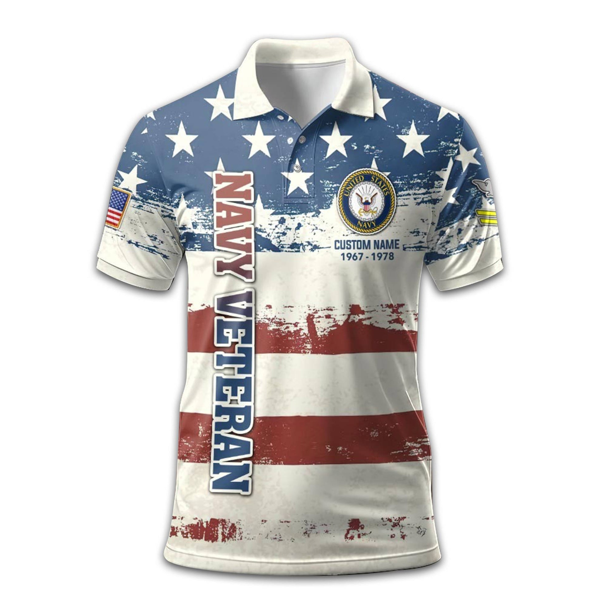 Premium Custom US Navy Polo Shirt VPVC212702, Gifts For Navy Veteran, Gifts For Dad, For Husband, Best Gifts On Father's Day, Armed Forces Day, Independence Day, Veterans Day.