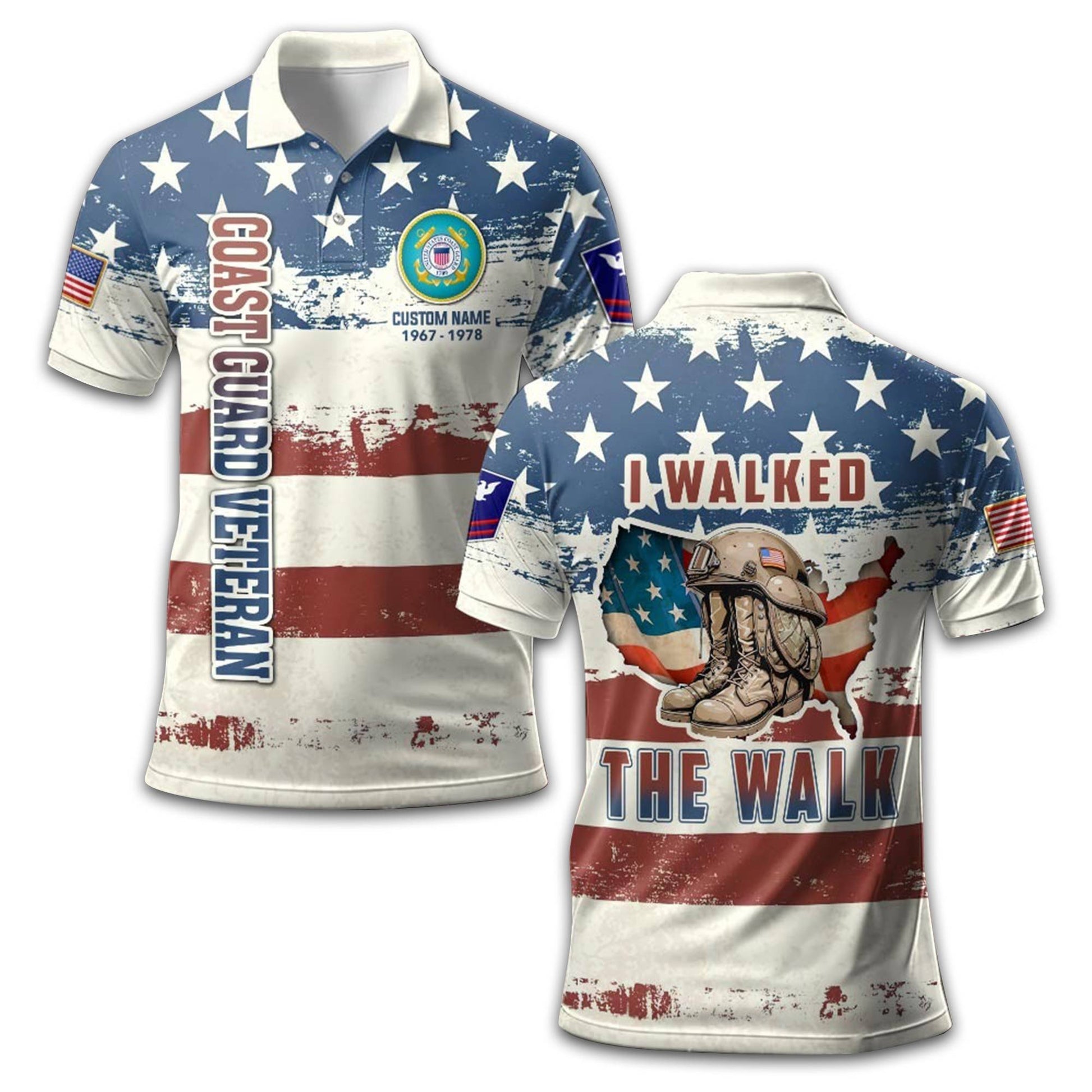 Premium Custom USCG Polo Shirt VPVC212705, Gifts For Coast Guard Veteran, Gifts For Dad, For Husband, Best Gifts On Father's Day, Armed Forces Day, Independence Day, Veterans Day.