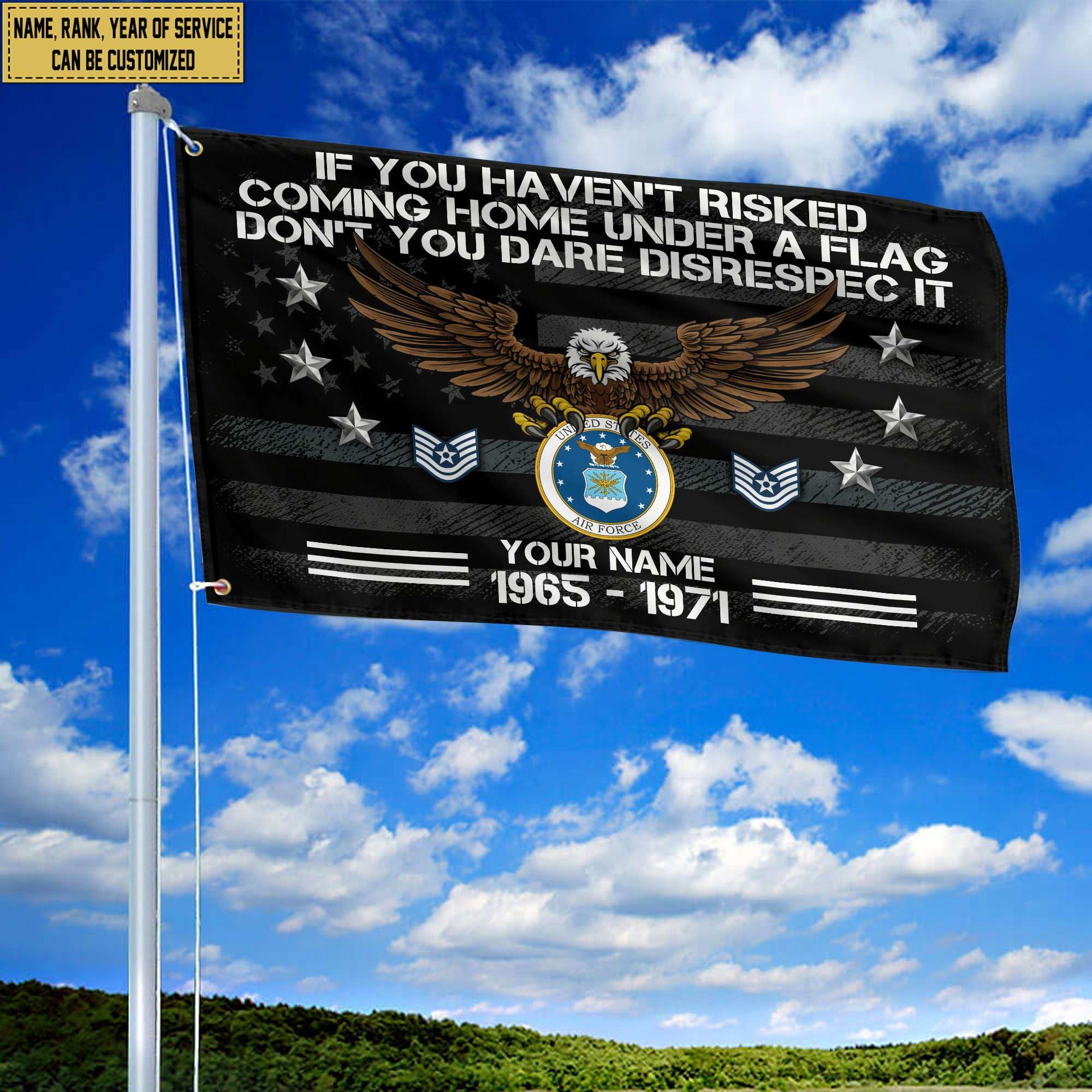 Premium Custom USAF Grommet Flag, Gift For Air Force Veteran VPVC104904, Gifts For Dad, For Husband, Best Gifts On Father's Day, Independence Day, Veterans Day.