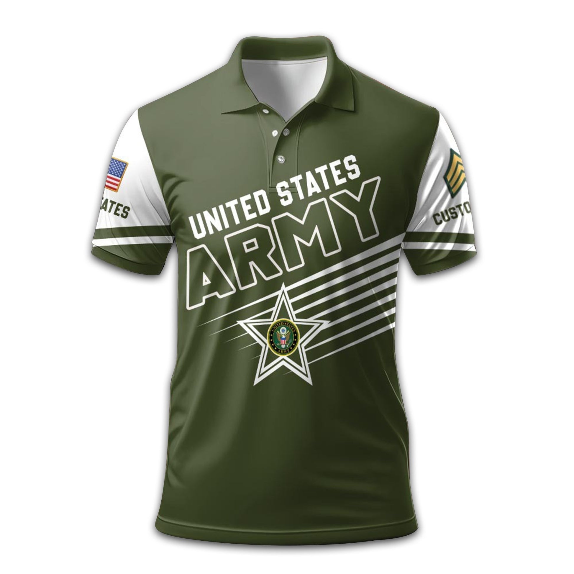 Premium US Army Polo Shirt VPVC212706, Custom Name, Rank Gifts For Army Veteran, Best Gifts On Father's Day, Armed Forces Day, Independence Day, Veterans Day.