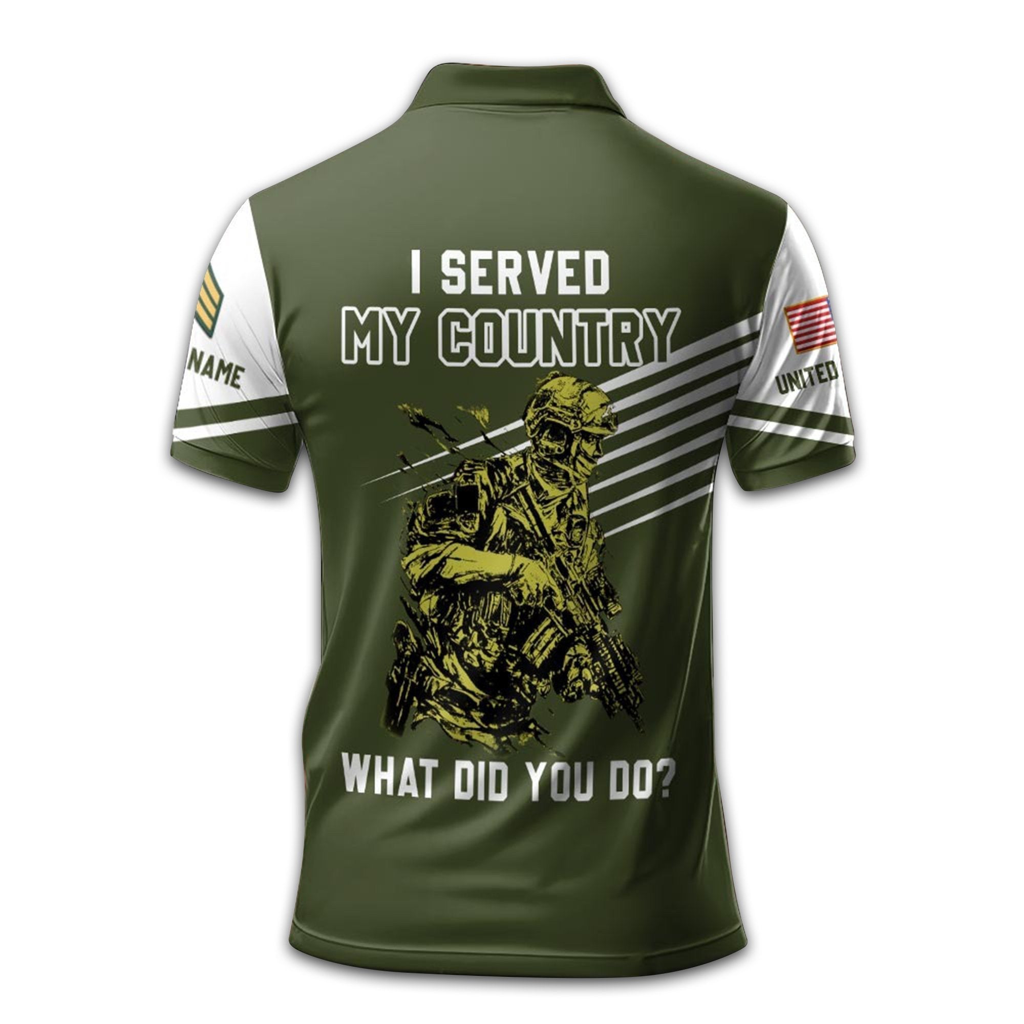 Premium US Army Polo Shirt VPVC212706, Custom Name, Rank Gifts For Army Veteran, Best Gifts On Father's Day, Armed Forces Day, Independence Day, Veterans Day.
