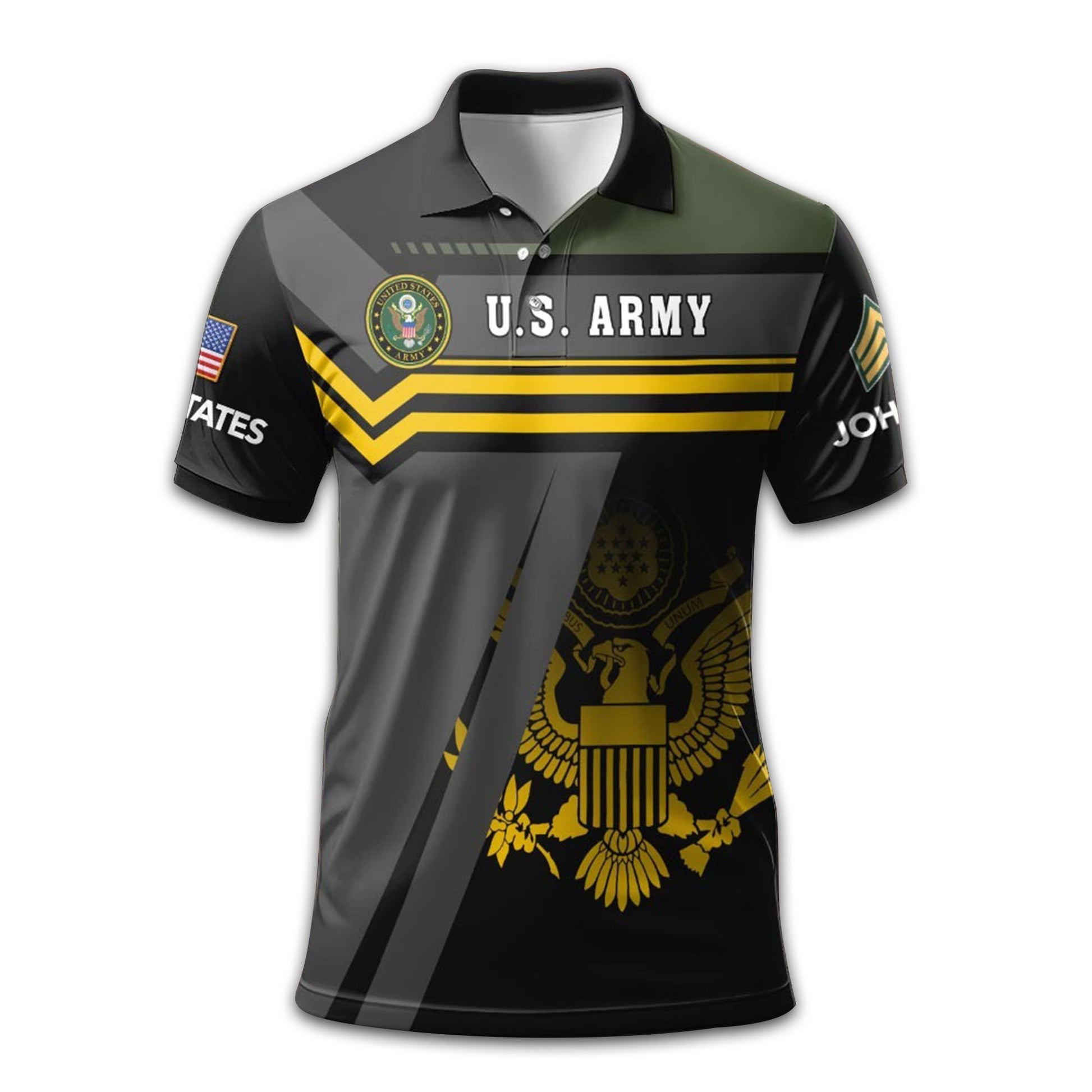 Premium Custom US Army Polo Shirt VPVC212801, Gifts For Army Veteran, Best Gifts On Father's Day, Armed Forces Day, Independence Day, Veterans Day.
