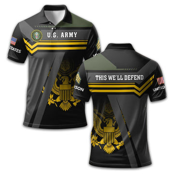 Premium Custom US Army Polo Shirt VPVC212801, Gifts For Army Veteran, Best Gifts On Father's Day, Armed Forces Day, Independence Day, Veterans Day.