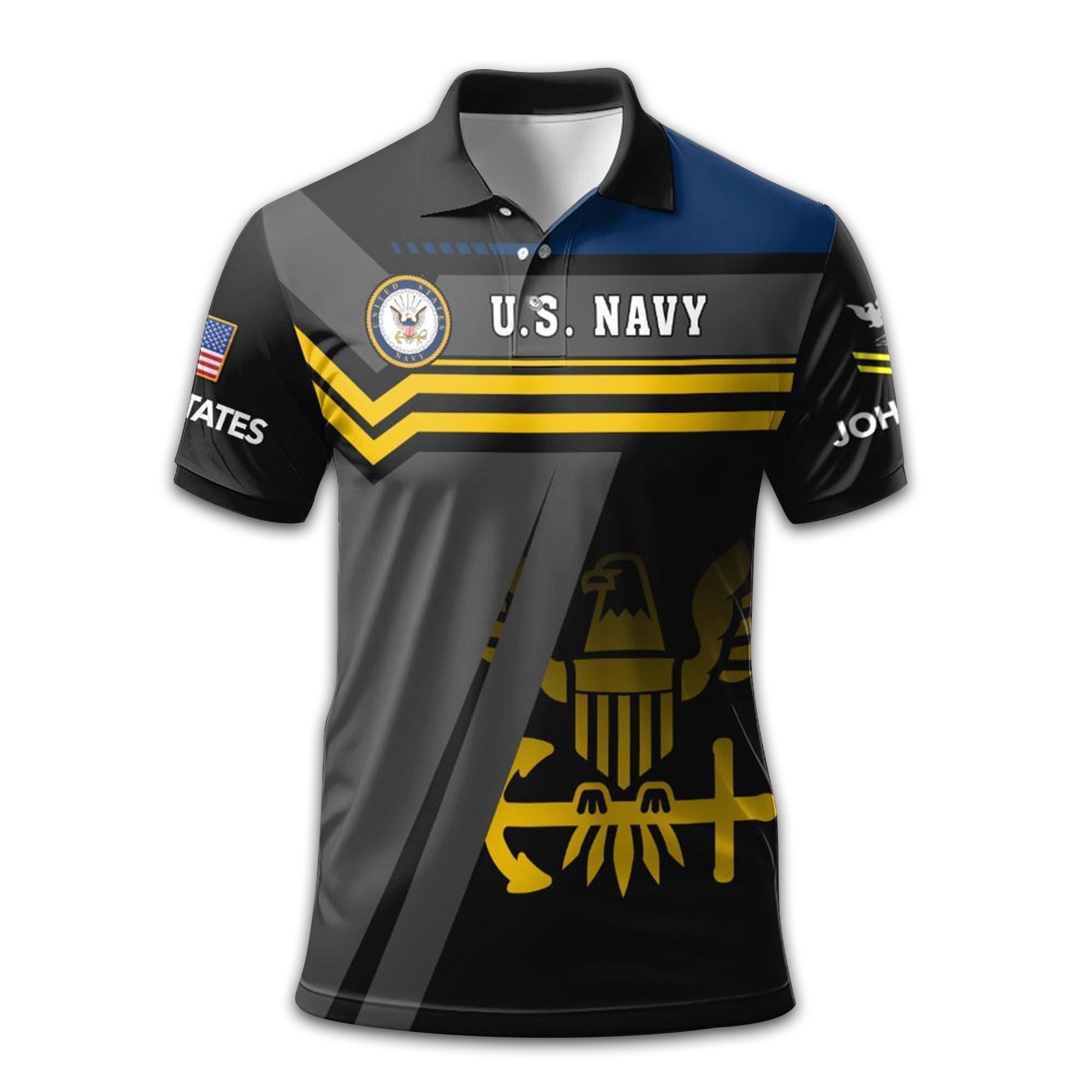 Premium Custom US Navy Polo Shirt VPVC212802, Gifts For Navy Veteran, Best Gifts On Father's Day, Armed Forces Day, Independence Day, Veterans Day.