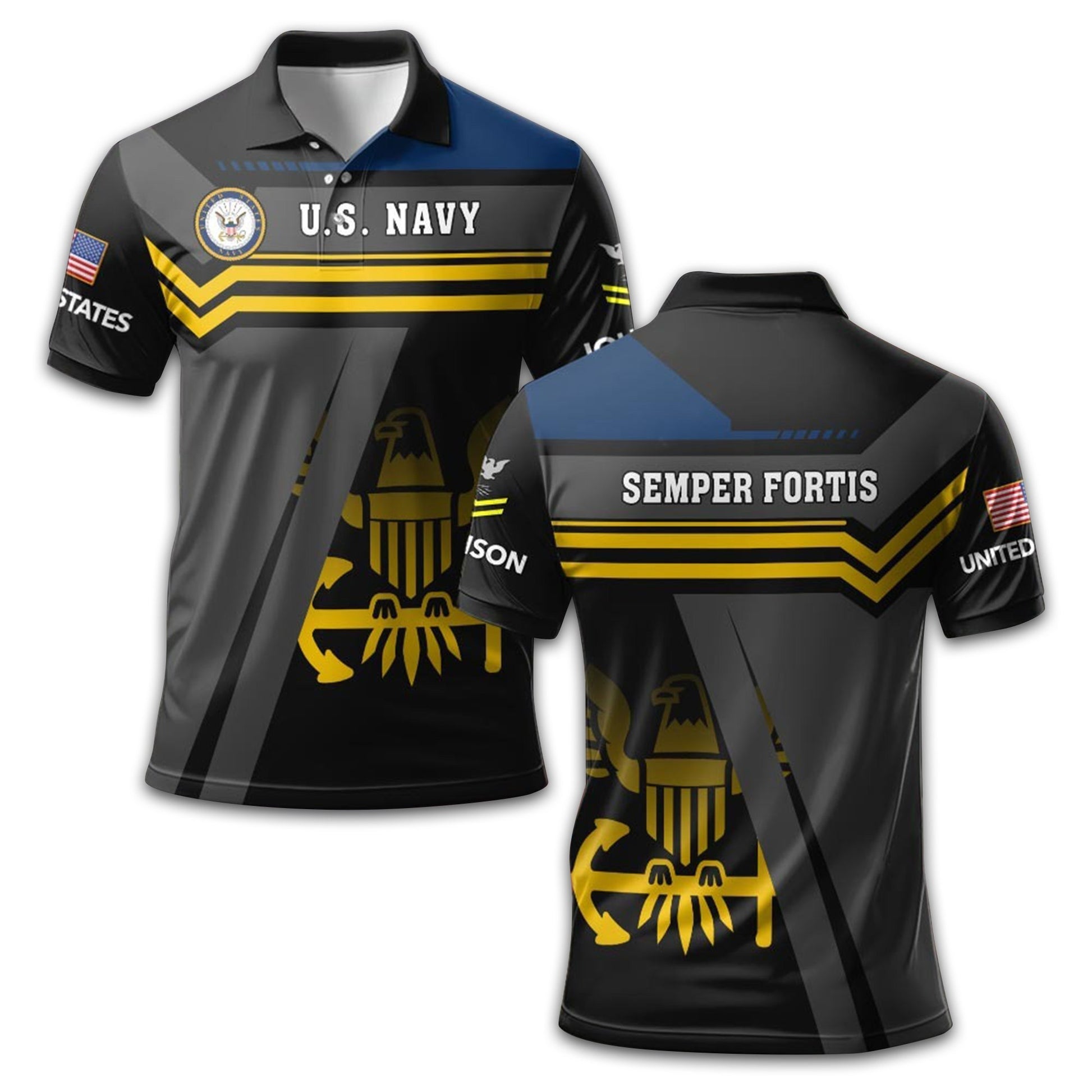 Premium Custom US Navy Polo Shirt VPVC212802, Gifts For Navy Veteran, Best Gifts On Father's Day, Armed Forces Day, Independence Day, Veterans Day.